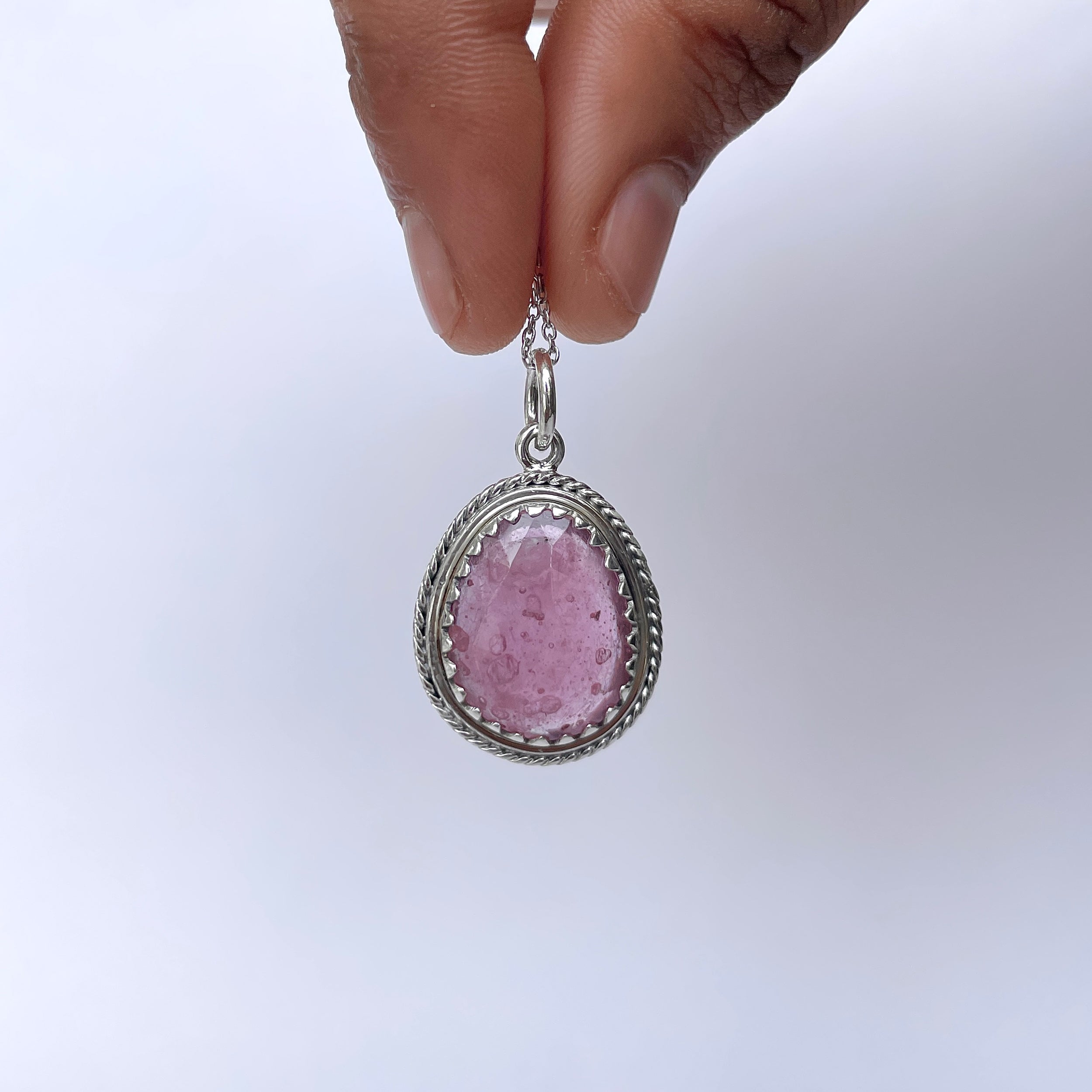 Pink Sapphire Pendant-(PSP-P-27.)