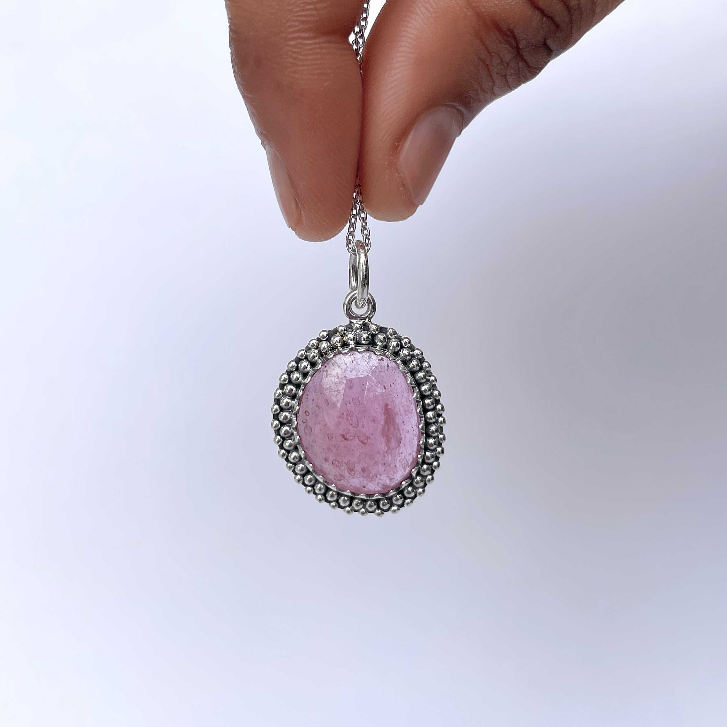Pink Sapphire Pendant-(PSP-P-28.)