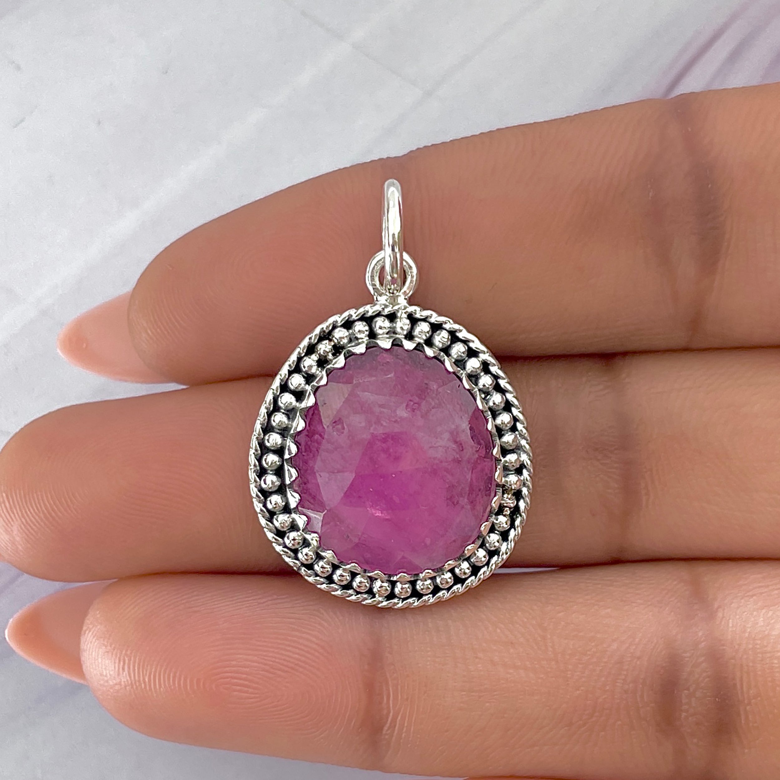 Pink Sapphire Pendant-(PSP-P-29.)