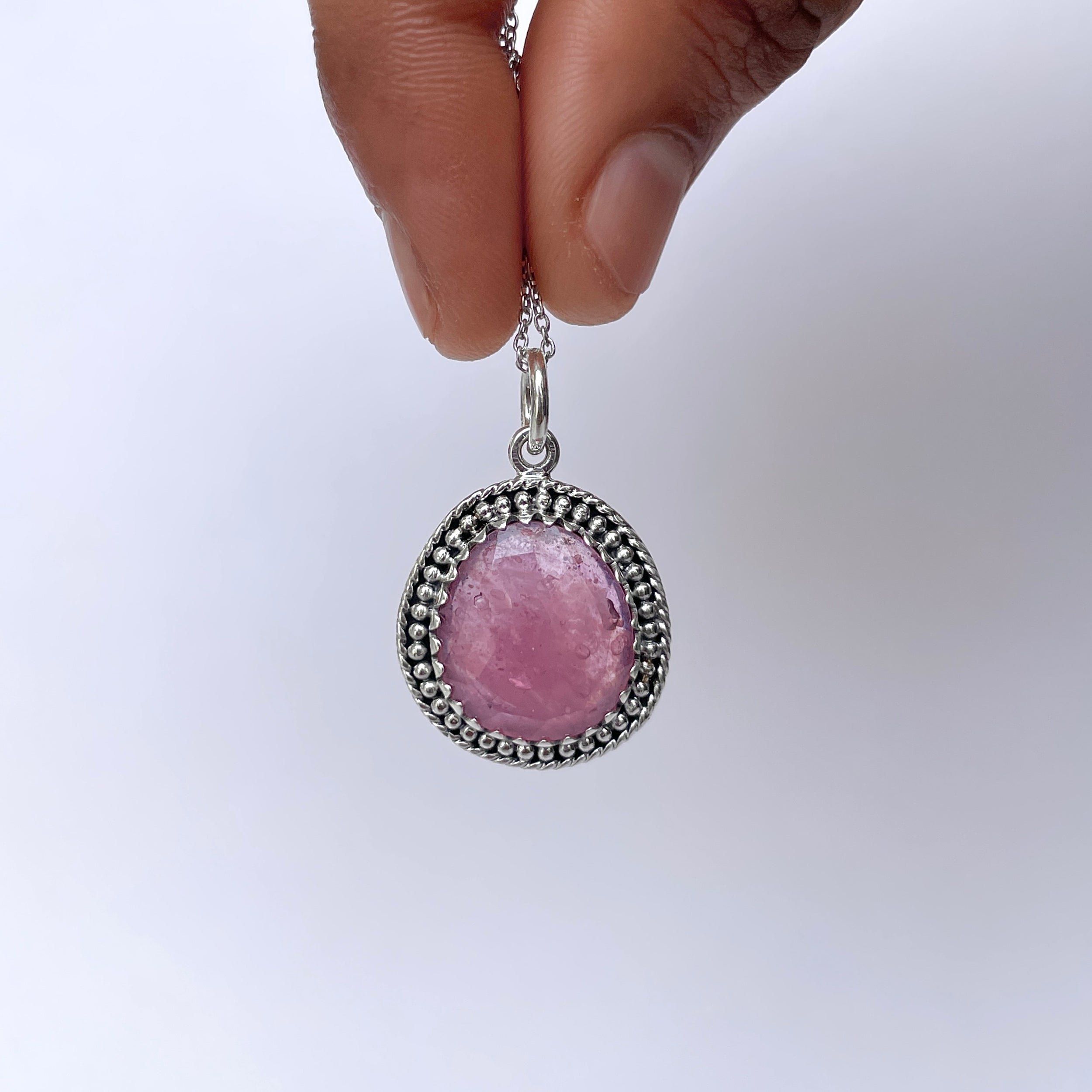 Pink Sapphire Pendant-(PSP-P-29.)