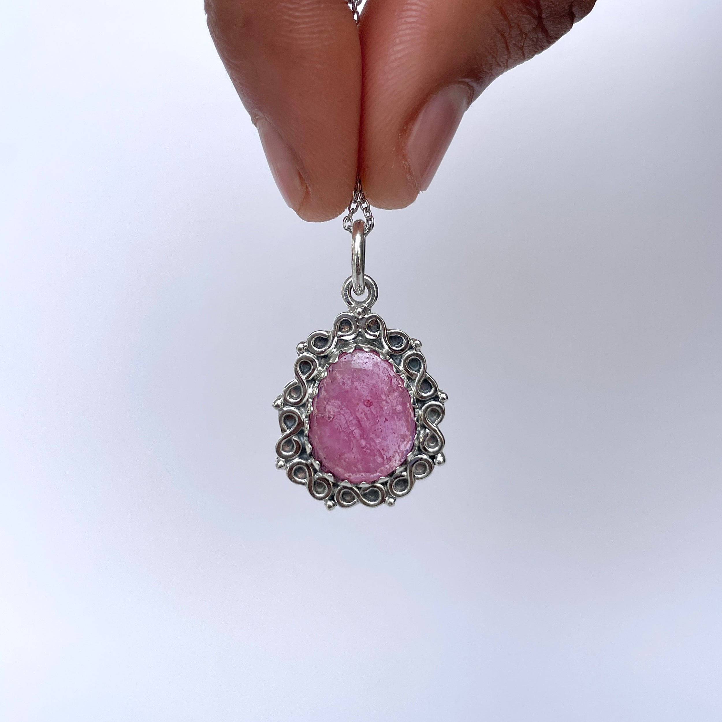 Pink Sapphire Pendant-(PSP-P-3.)