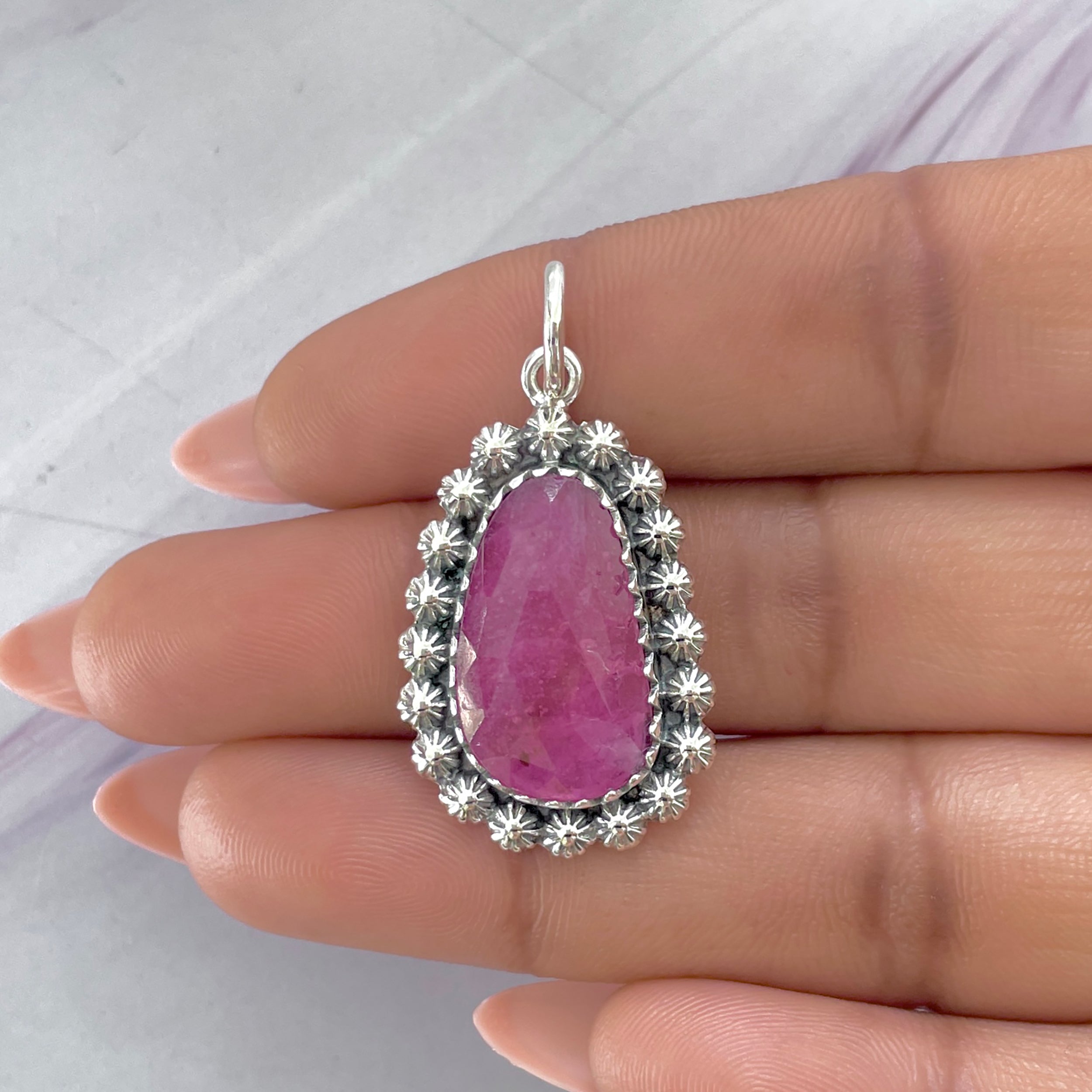 Pink Sapphire Pendant-(PSP-P-30.)