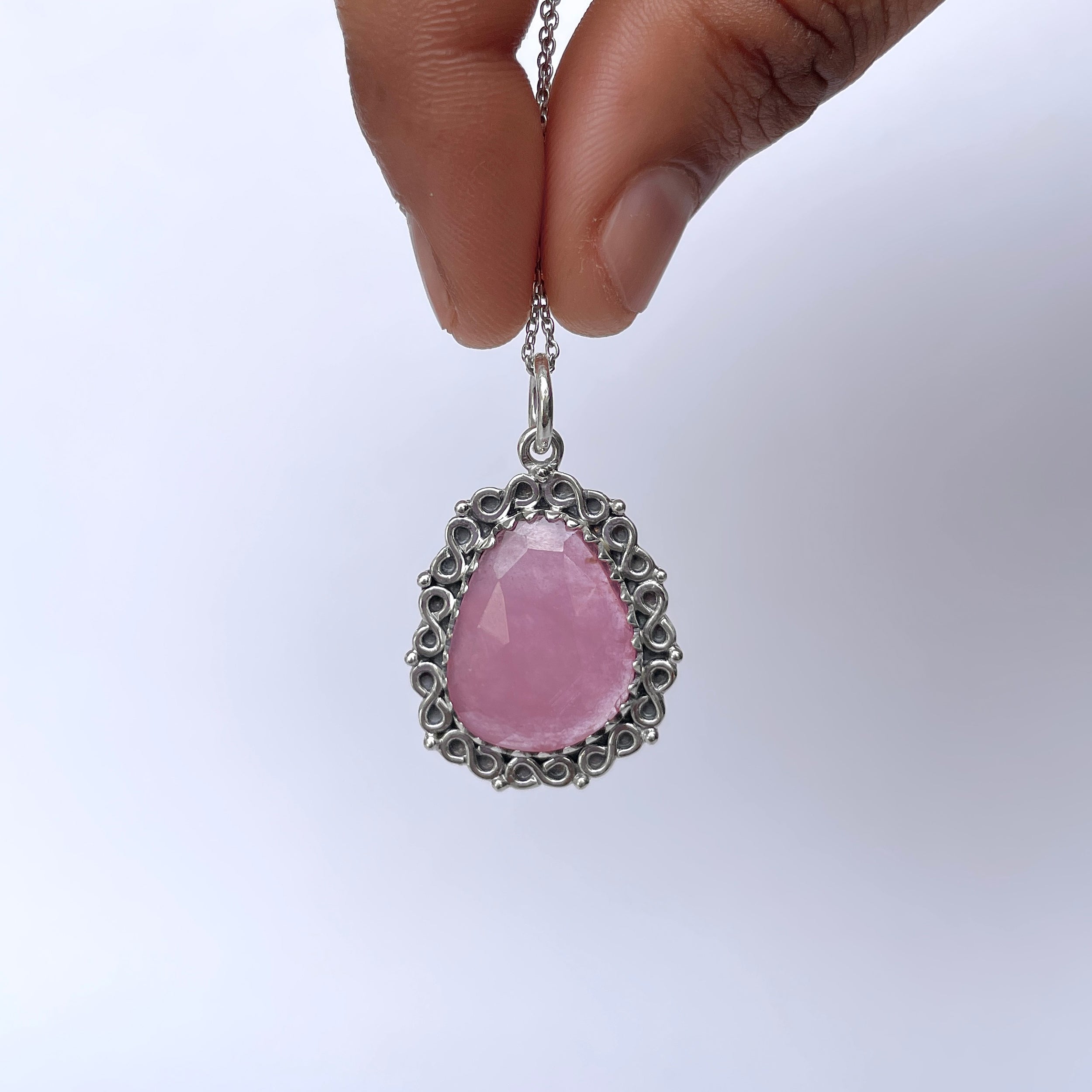 Pink Sapphire Pendant-(PSP-P-32.)