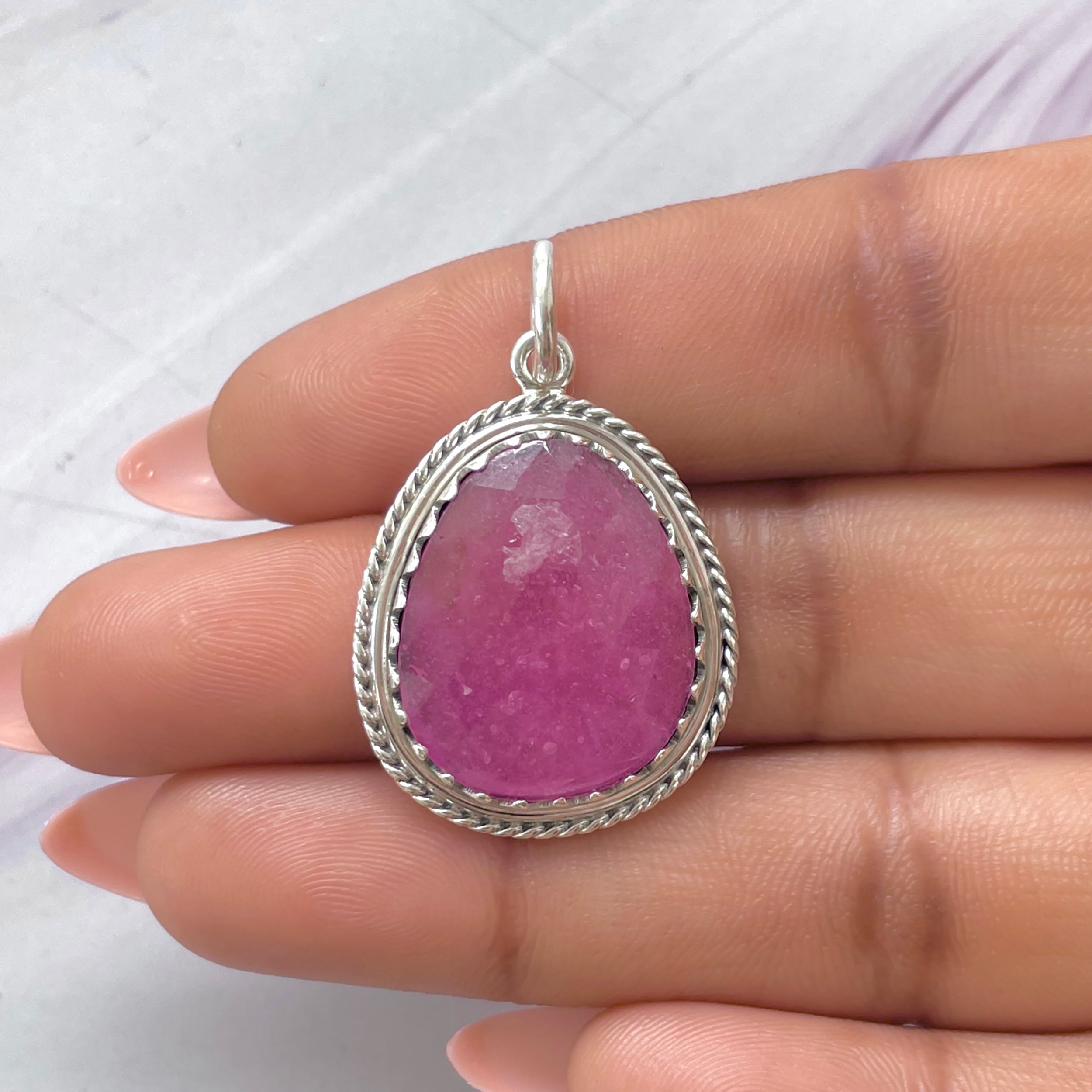 Pink Sapphire Pendant-(PSP-P-35.)