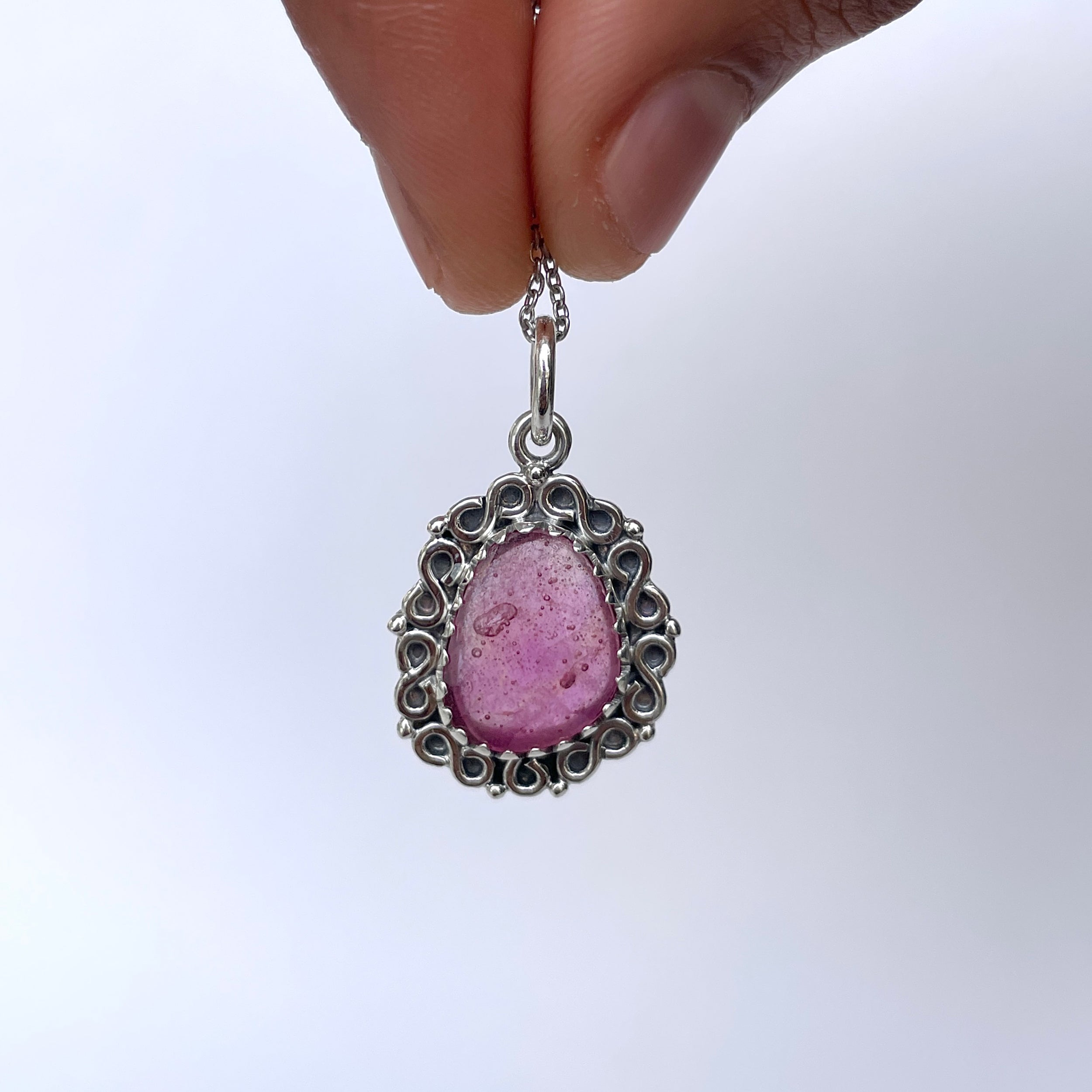 Pink Sapphire Pendant-(PSP-P-4.)