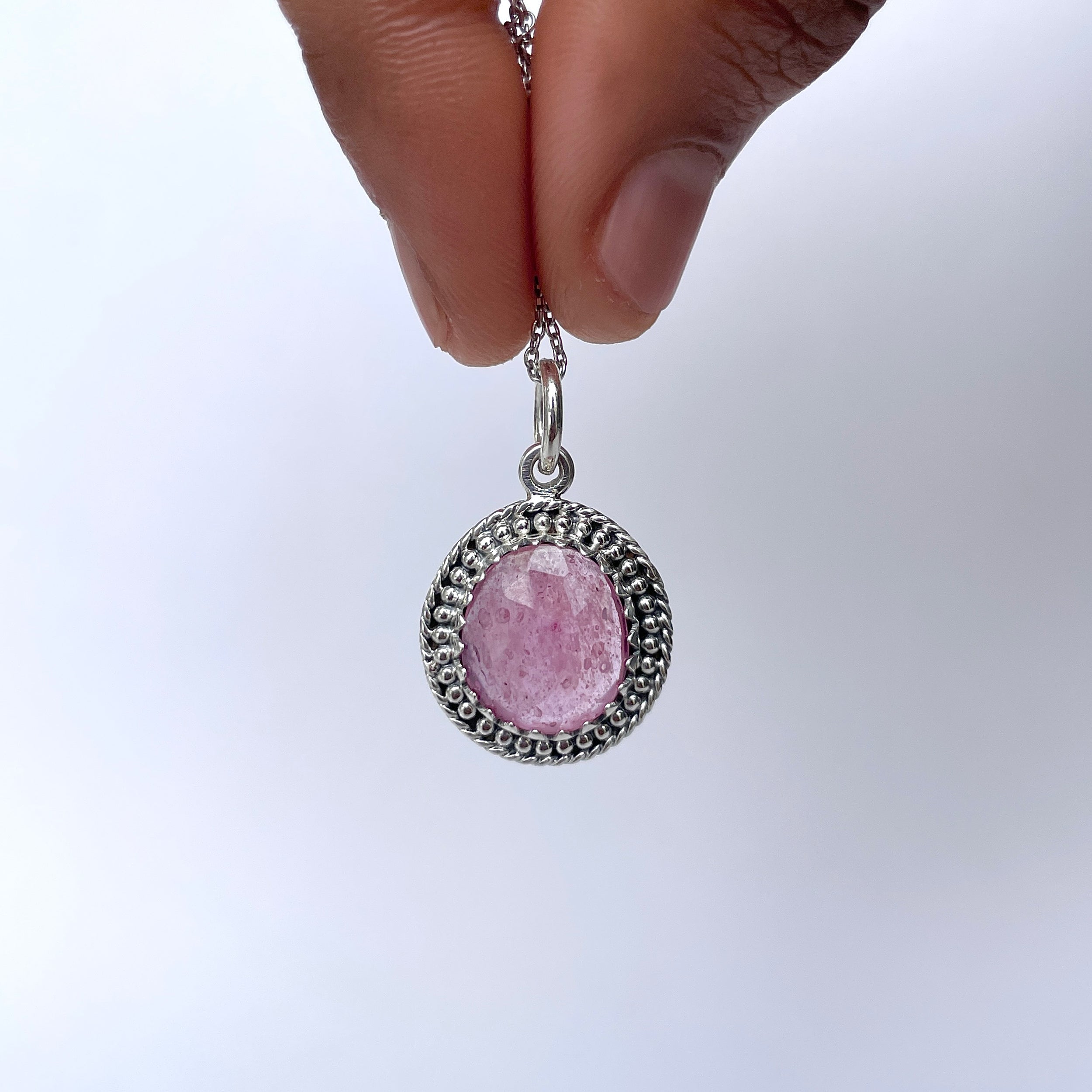 Pink Sapphire Pendant-(PSP-P-6.)