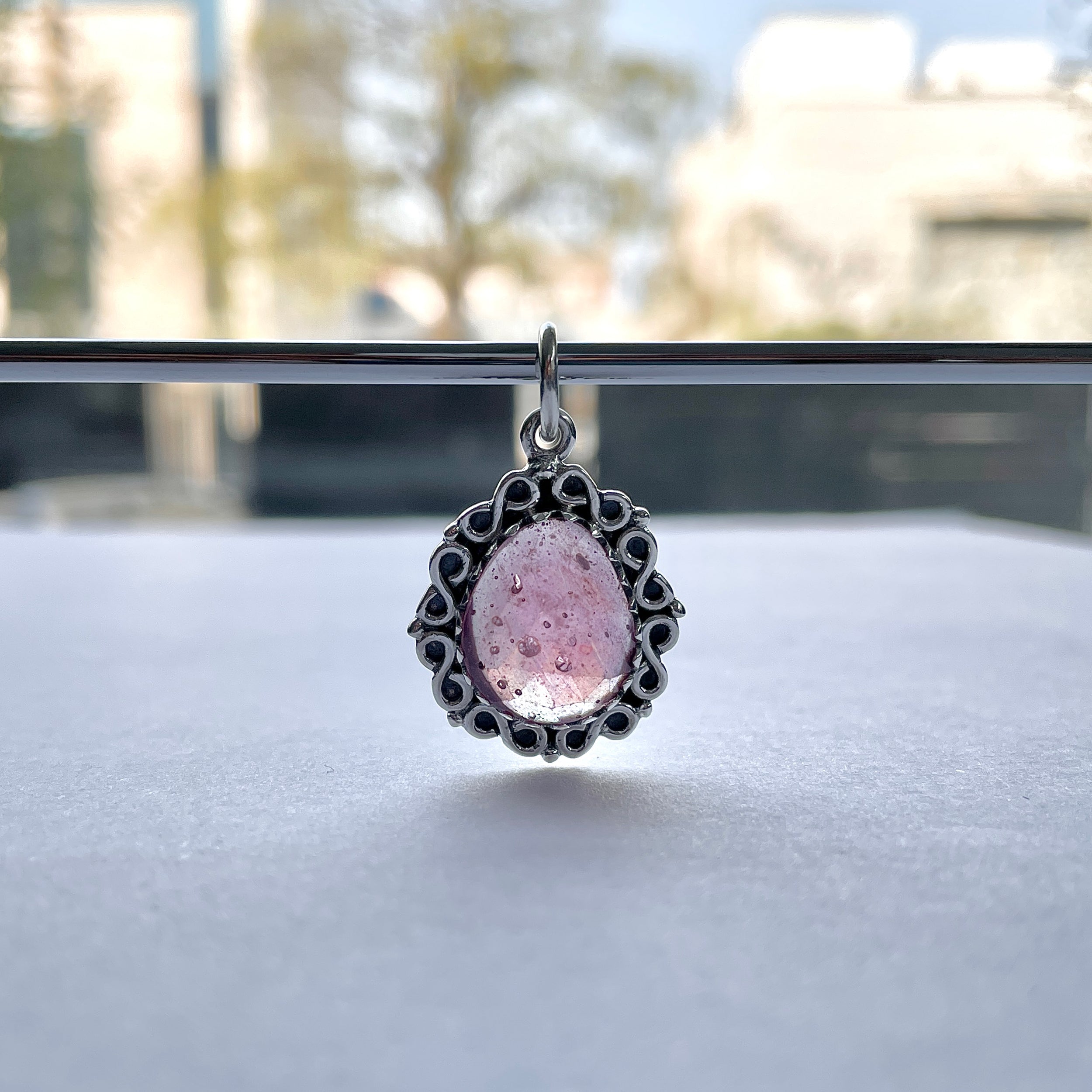 Pink Sapphire Pendant-(PSP-P-7.)
