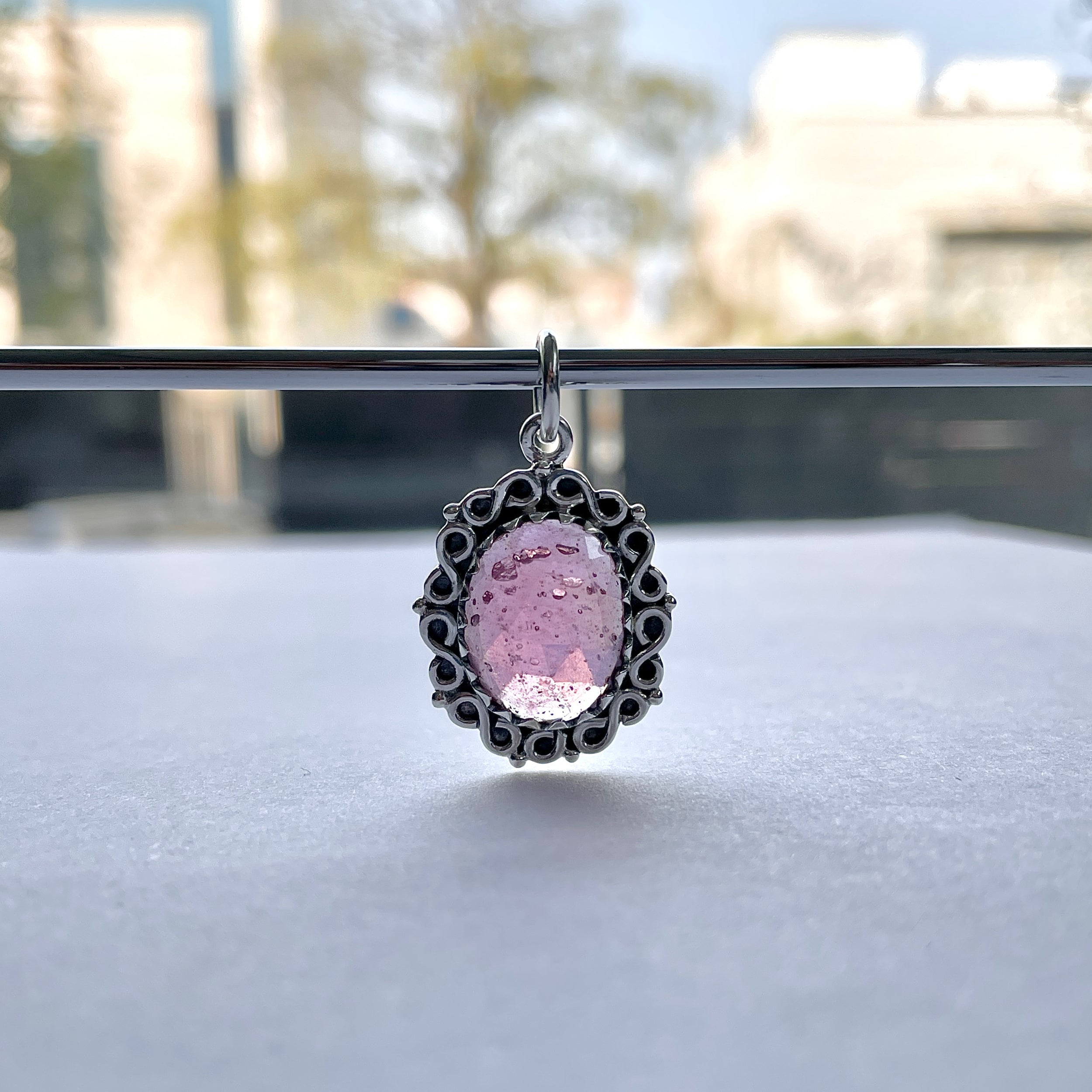 Pink Sapphire Pendant-(PSP-P-8.)