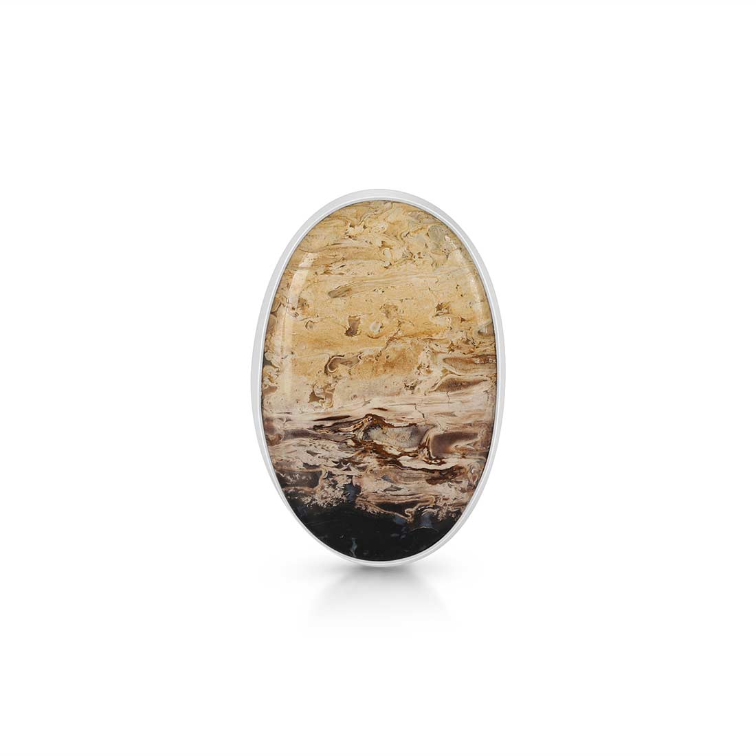Plumroot Agate Adjustable Ring-(PTJ-R-20.)