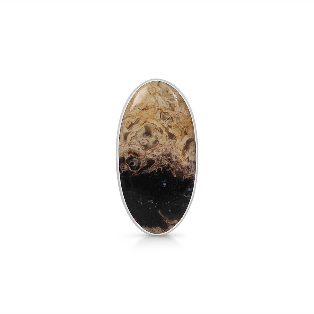 Plumroot Agate Adjustable Ring-(PTJ-R-22.)