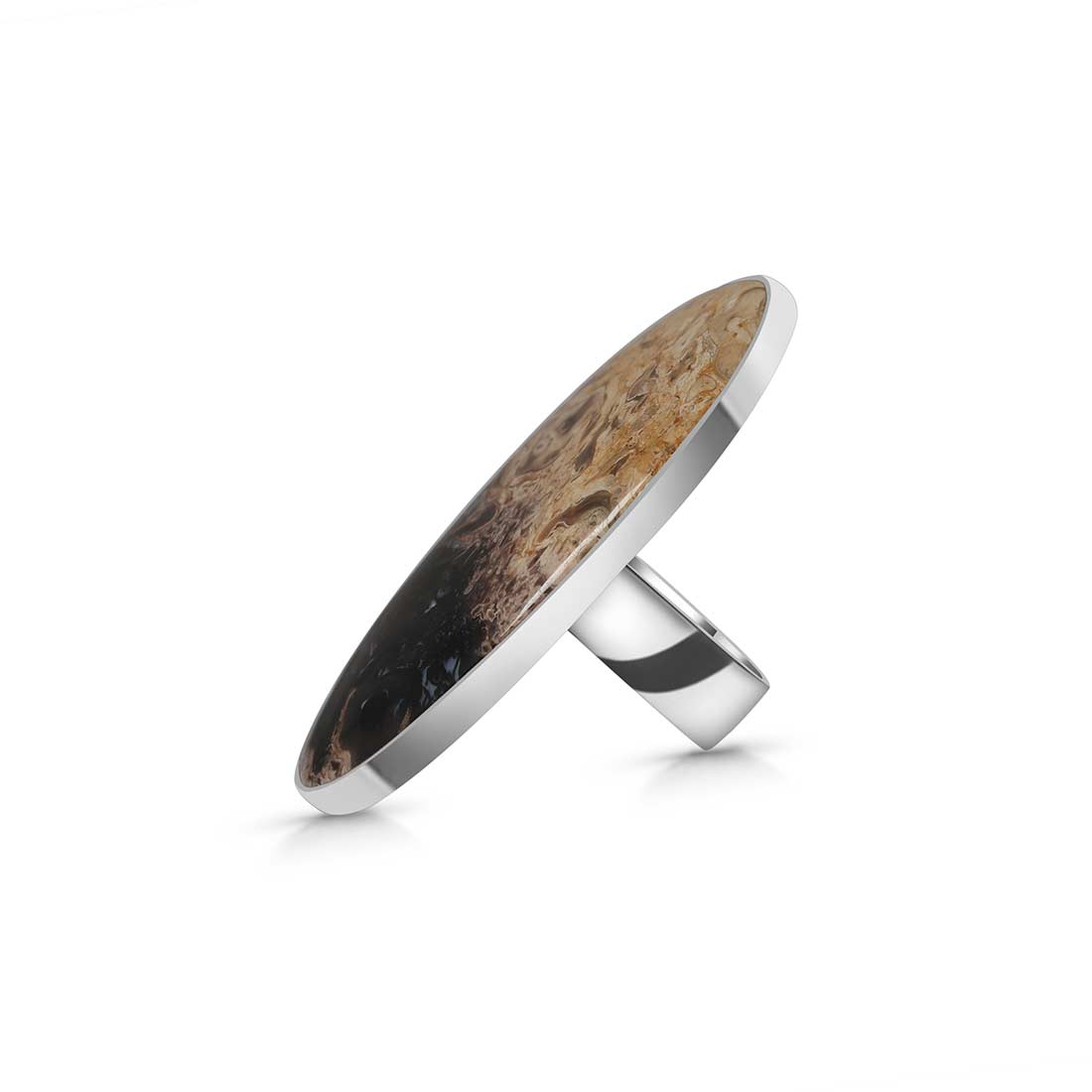 Plumroot Agate Adjustable Ring-(PTJ-R-22.)