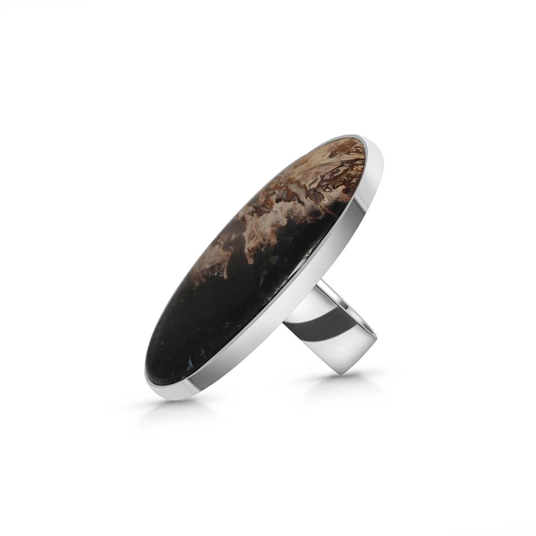 Plumroot Agate Adjustable Ring-(PTJ-R-24.)