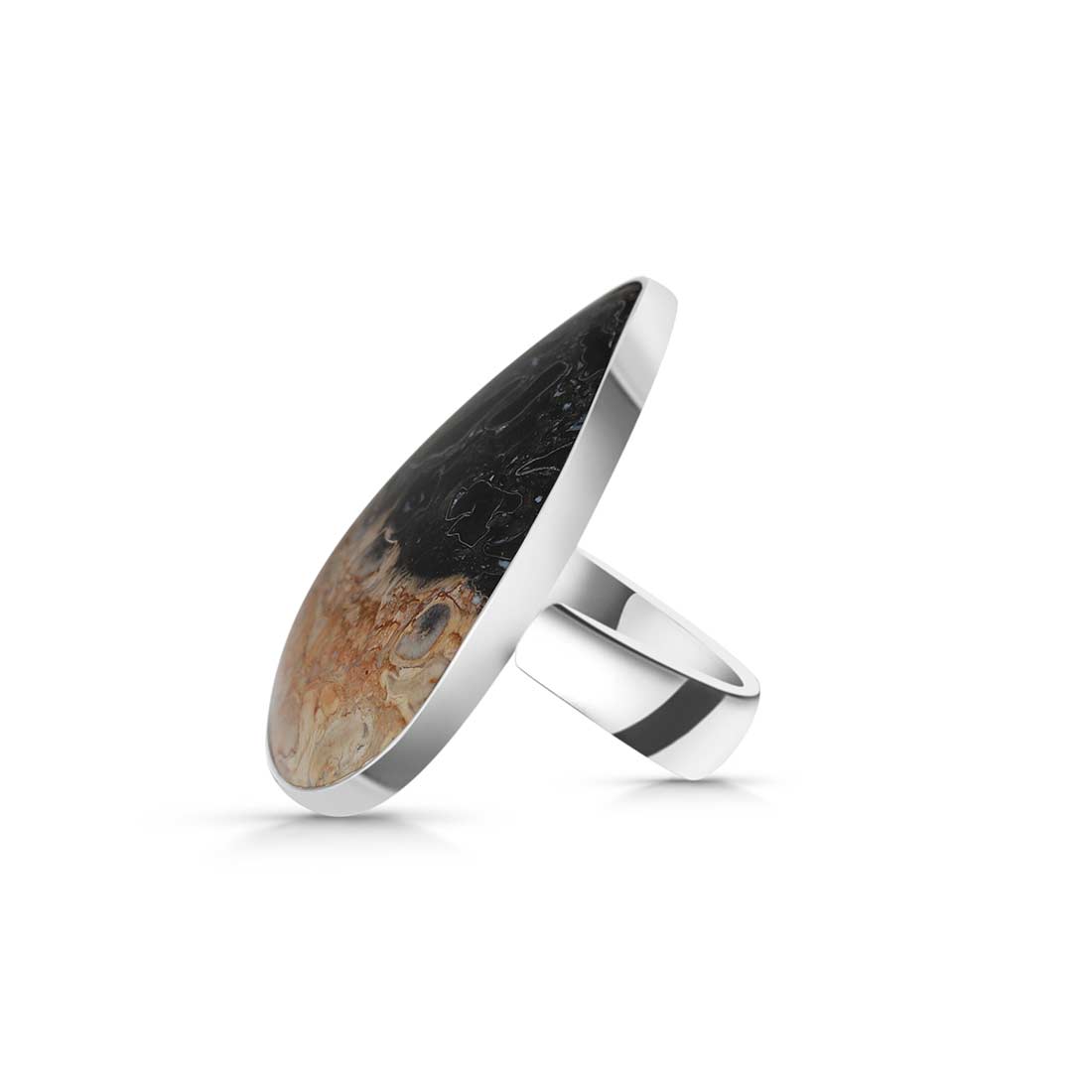 Plumroot Agate Adjustable Ring-(PTJ-R-27.)