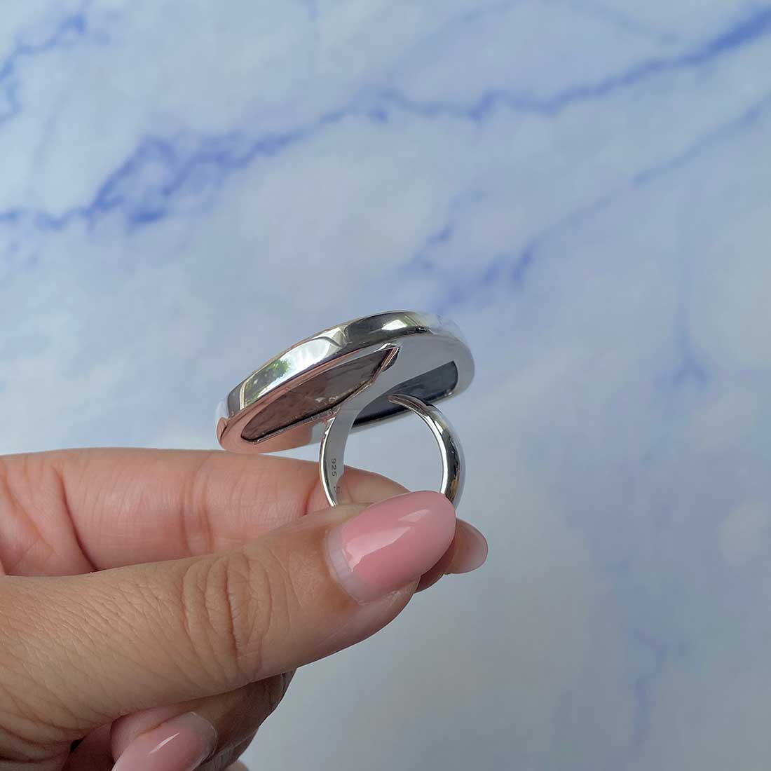 Plumroot Agate Adjustable Ring-(PTJ-R-29.)