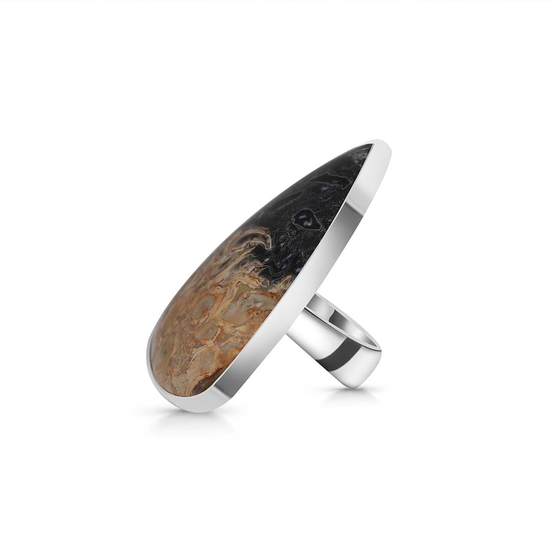 Plumroot Agate Adjustable Ring-(PTJ-R-3.)