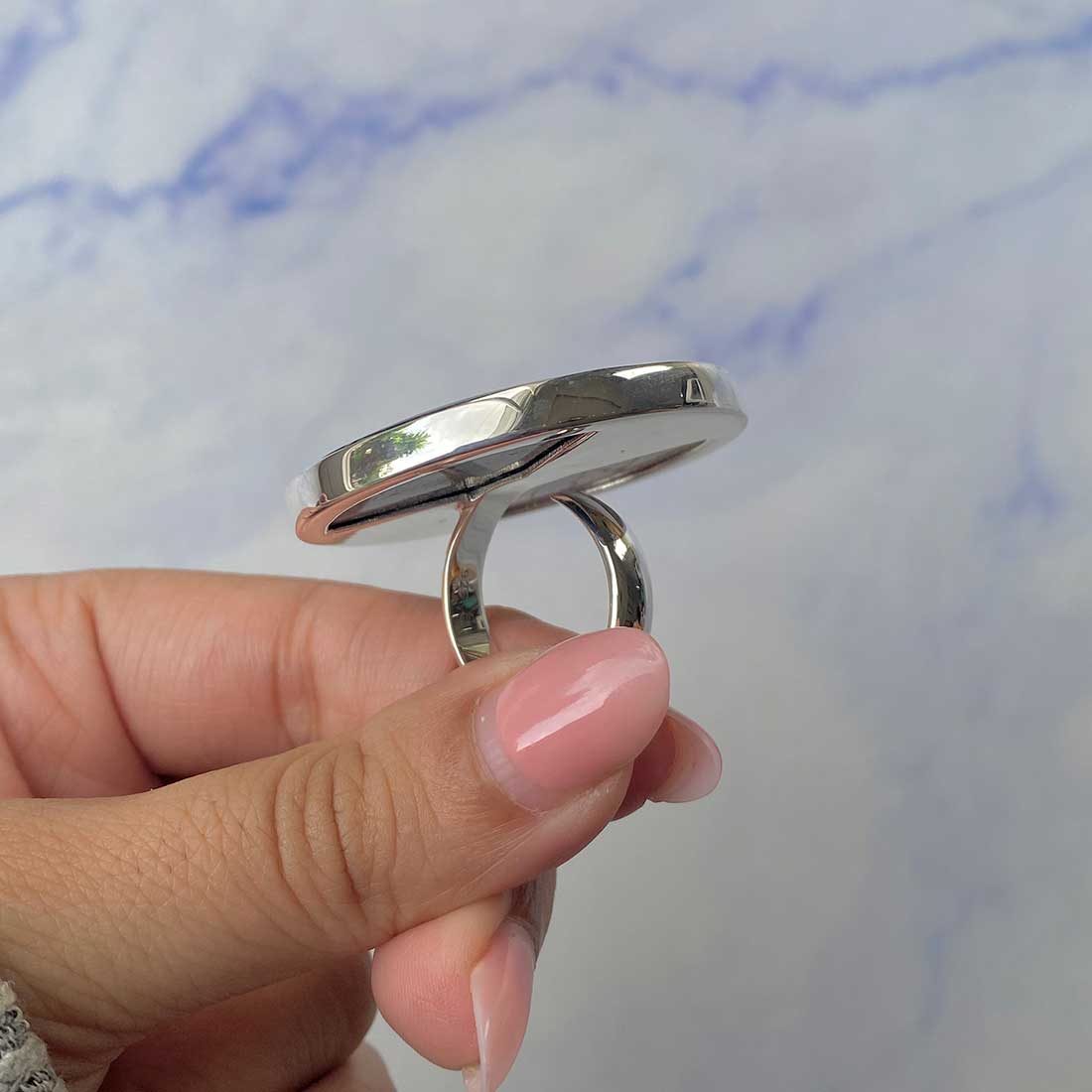 Plumroot Agate Adjustable Ring-(PTJ-R-32.)