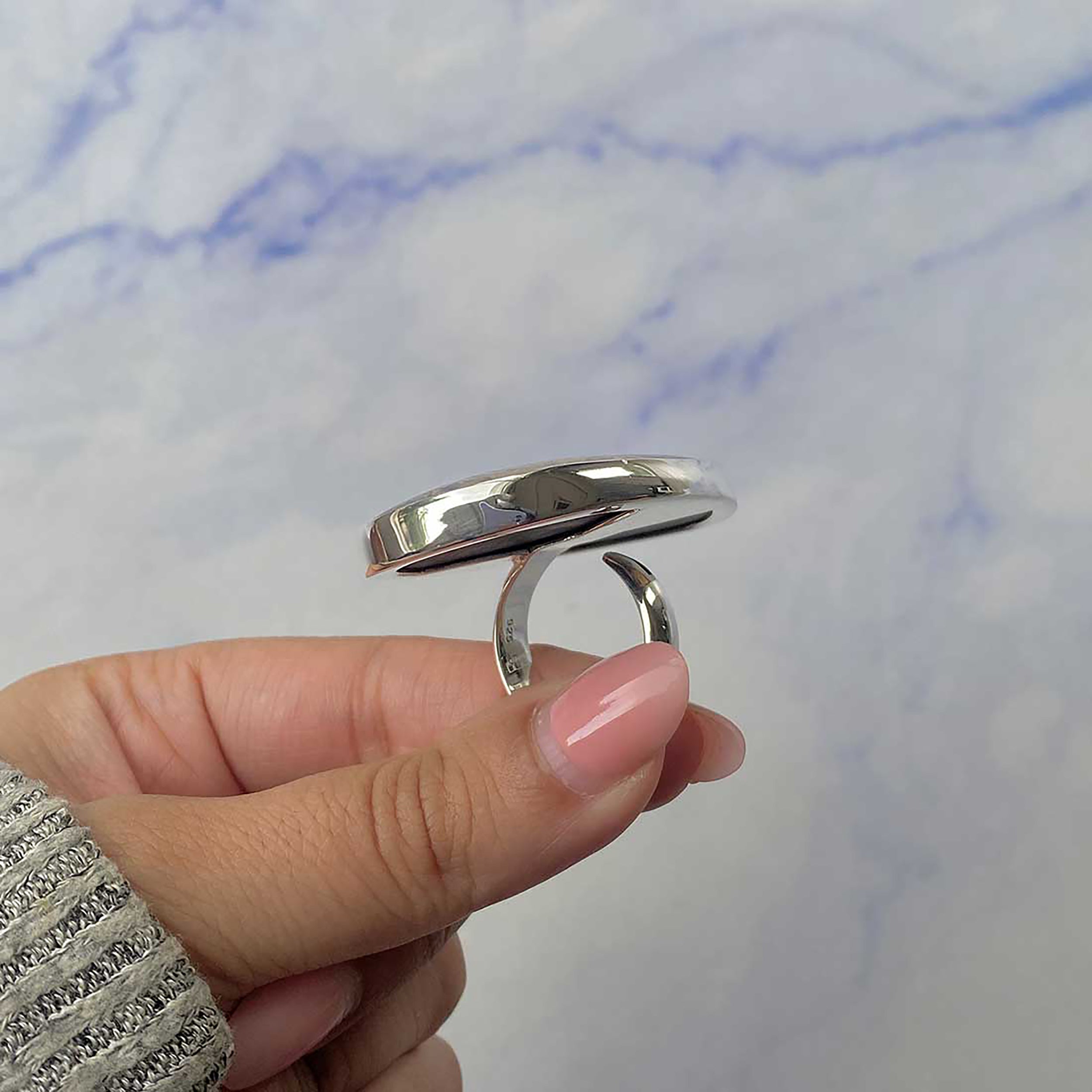 Plumroot Agate Adjustable Ring-(PTJ-R-36.)