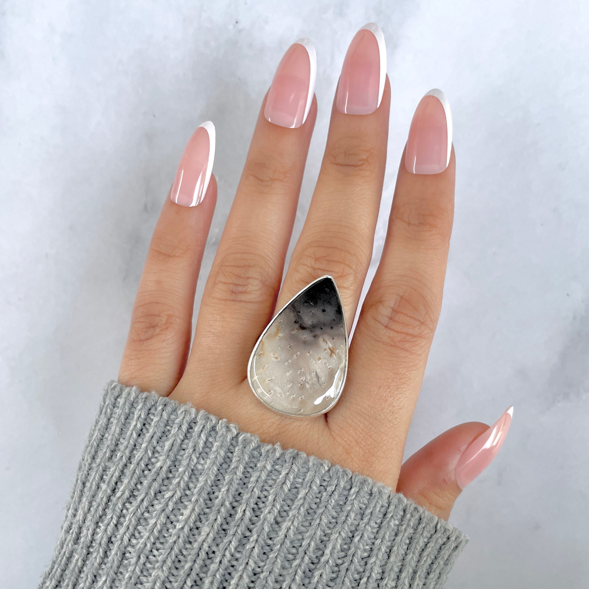 Plumroot Agate Adjustable Ring-(PTJ-R-40.)
