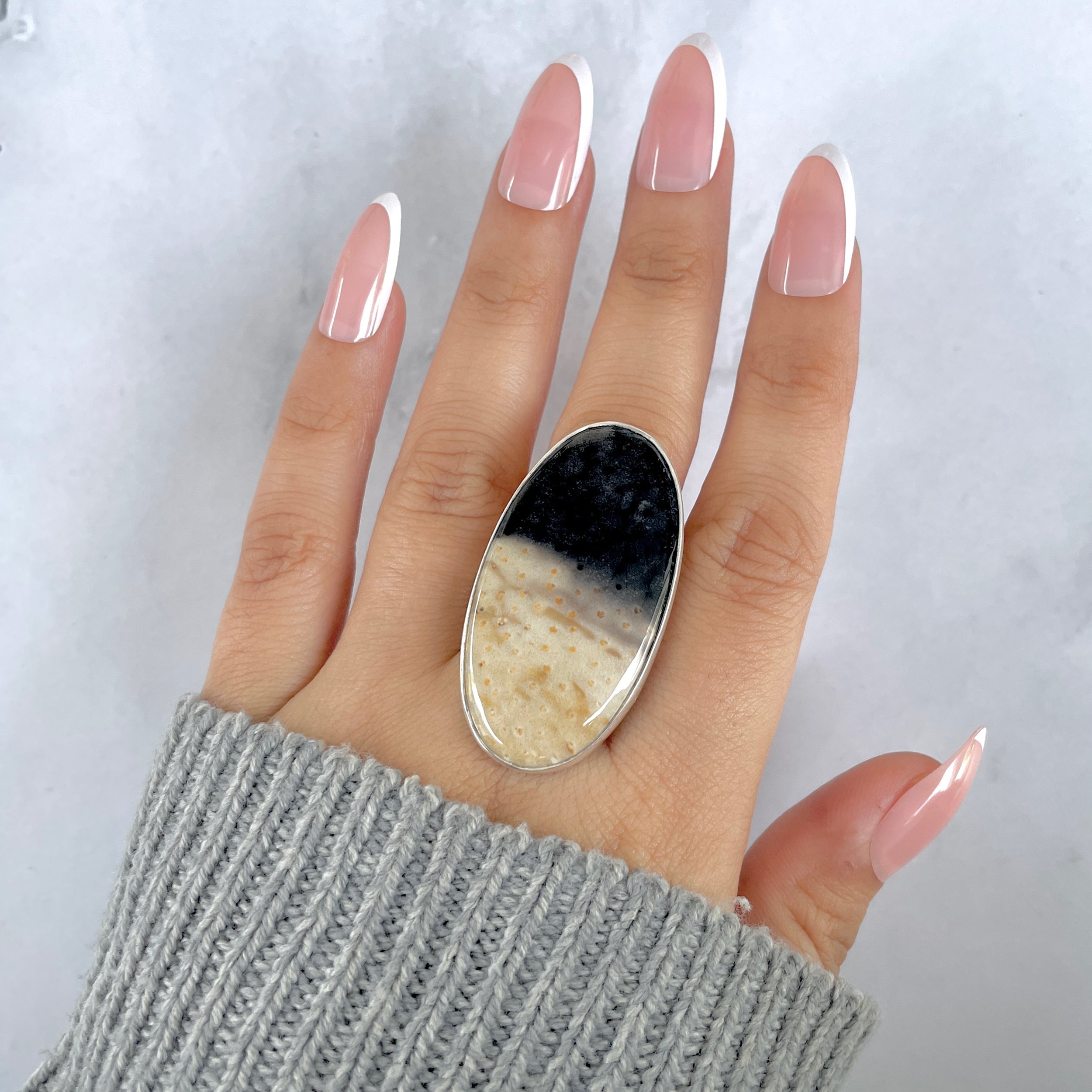 Plumroot Agate Adjustable Ring-(PTJ-R-43.)
