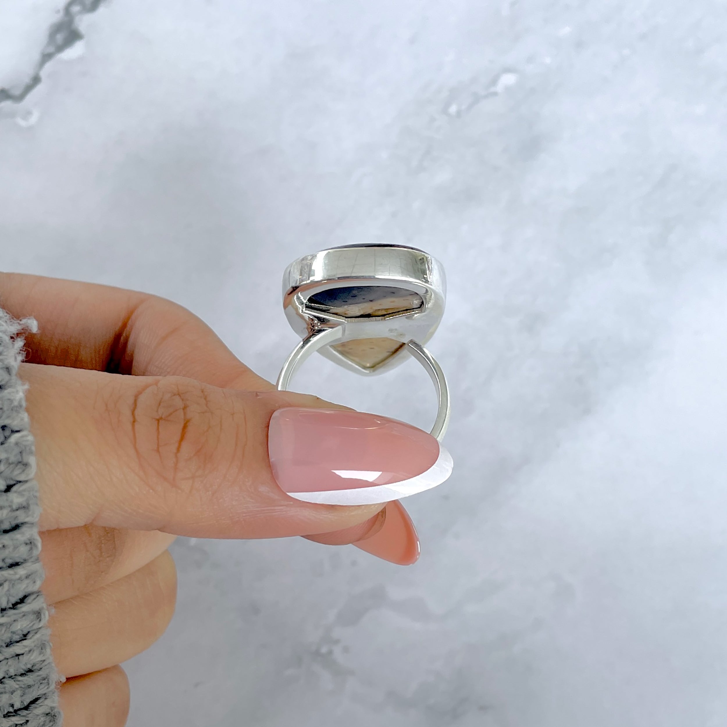 Plumroot Agate Adjustable Ring-(PTJ-R-47.)