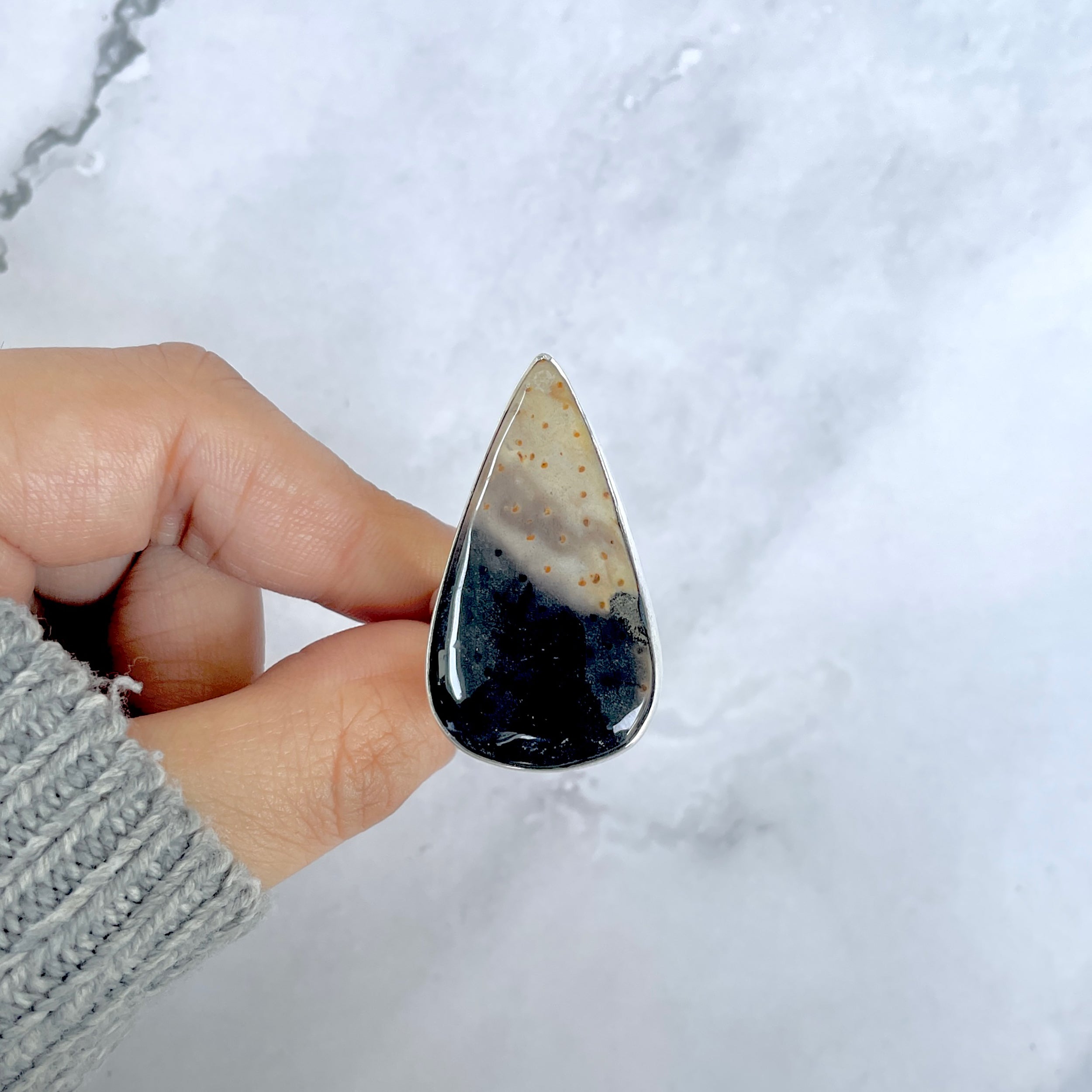 Plumroot Agate Adjustable Ring-(PTJ-R-50.)