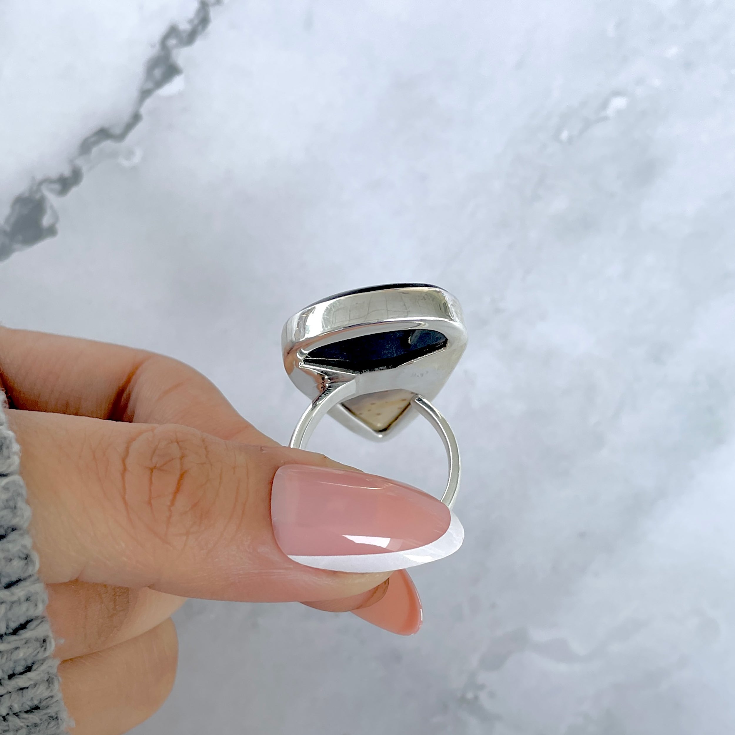 Plumroot Agate Adjustable Ring-(PTJ-R-50.)
