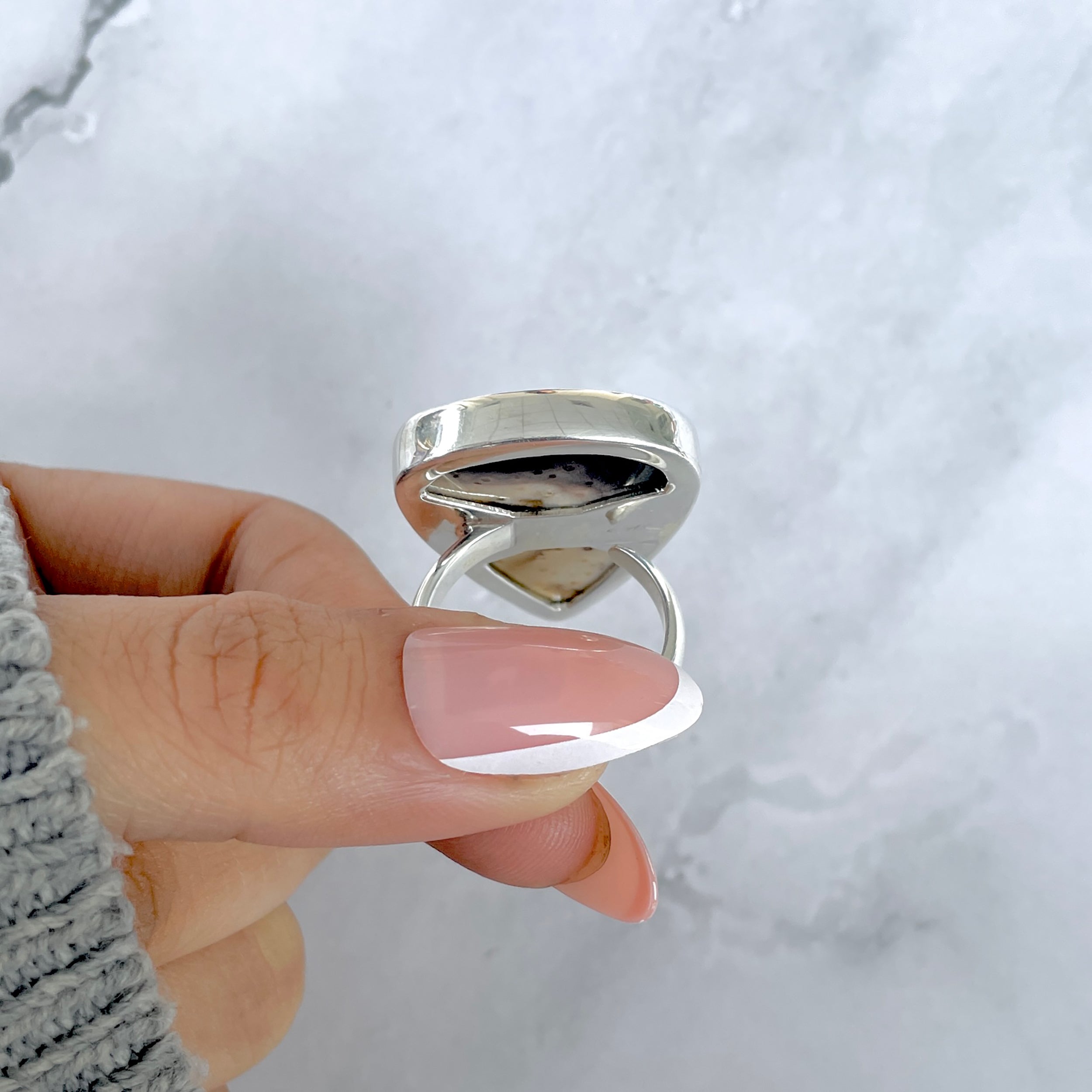 Plumroot Agate Adjustable Ring-(PTJ-R-51.)