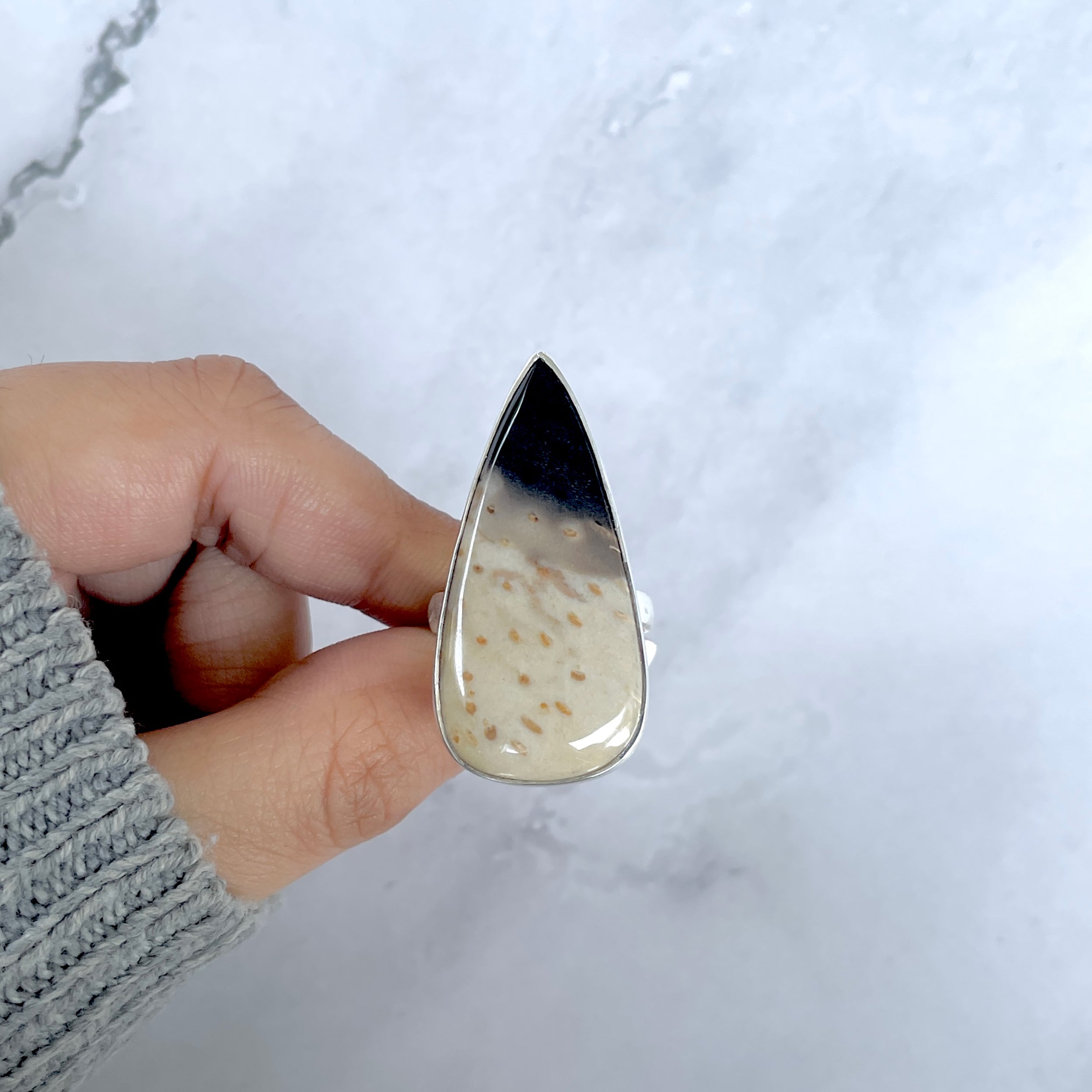 Plumroot Agate Adjustable Ring-(PTJ-R-56.)