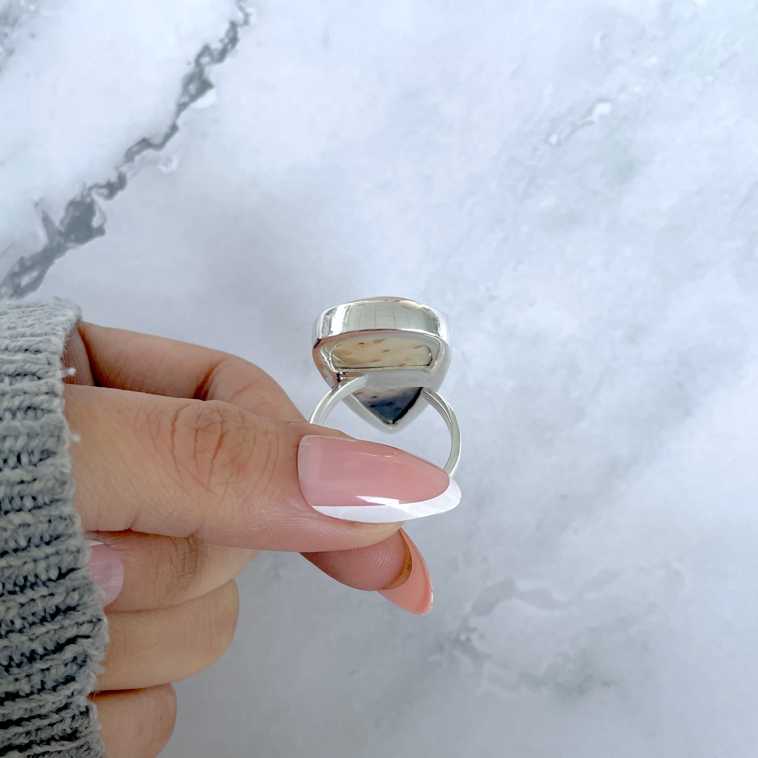 Plumroot Agate Adjustable Ring-(PTJ-R-56.)