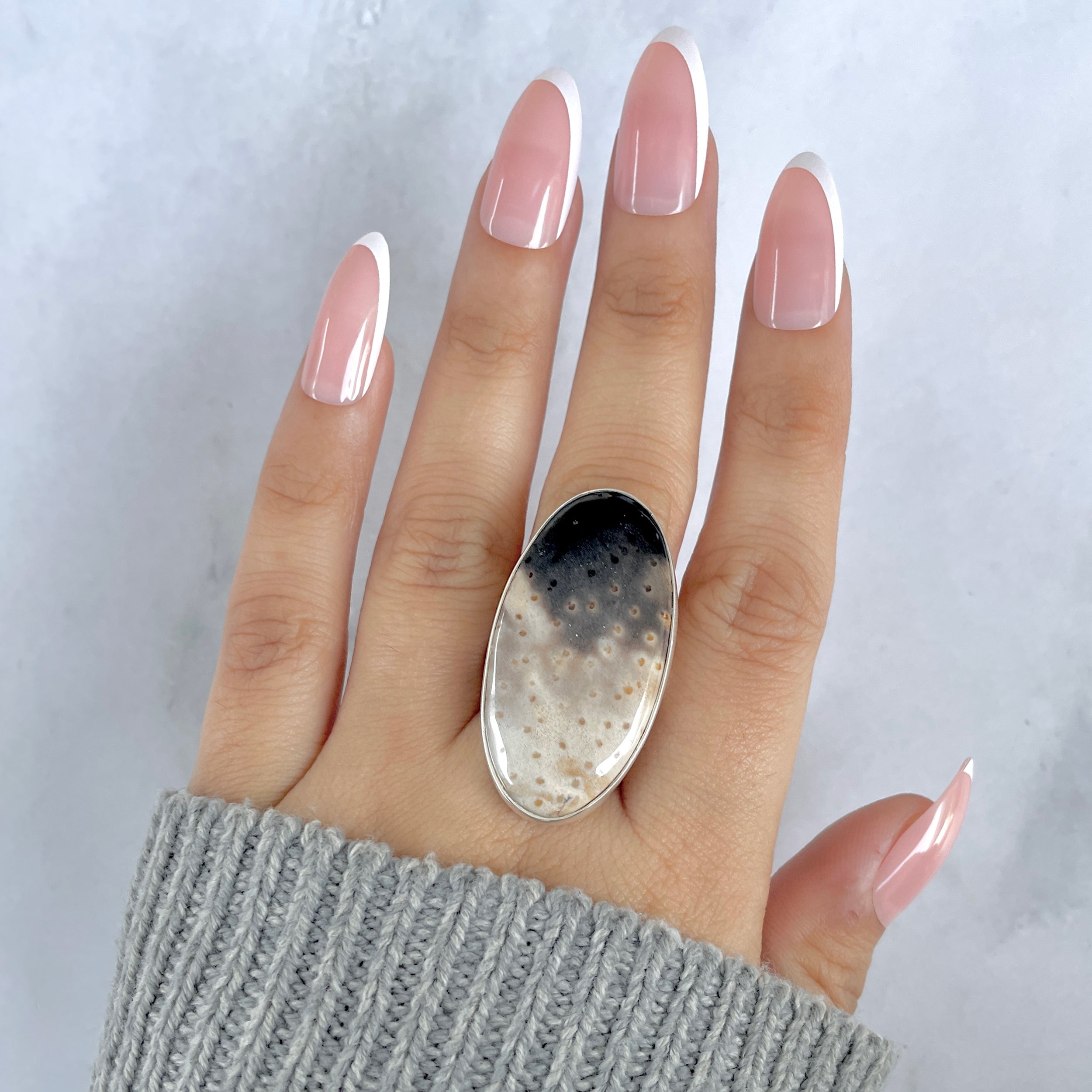 Plumroot Agate Adjustable Ring-(PTJ-R-59.)