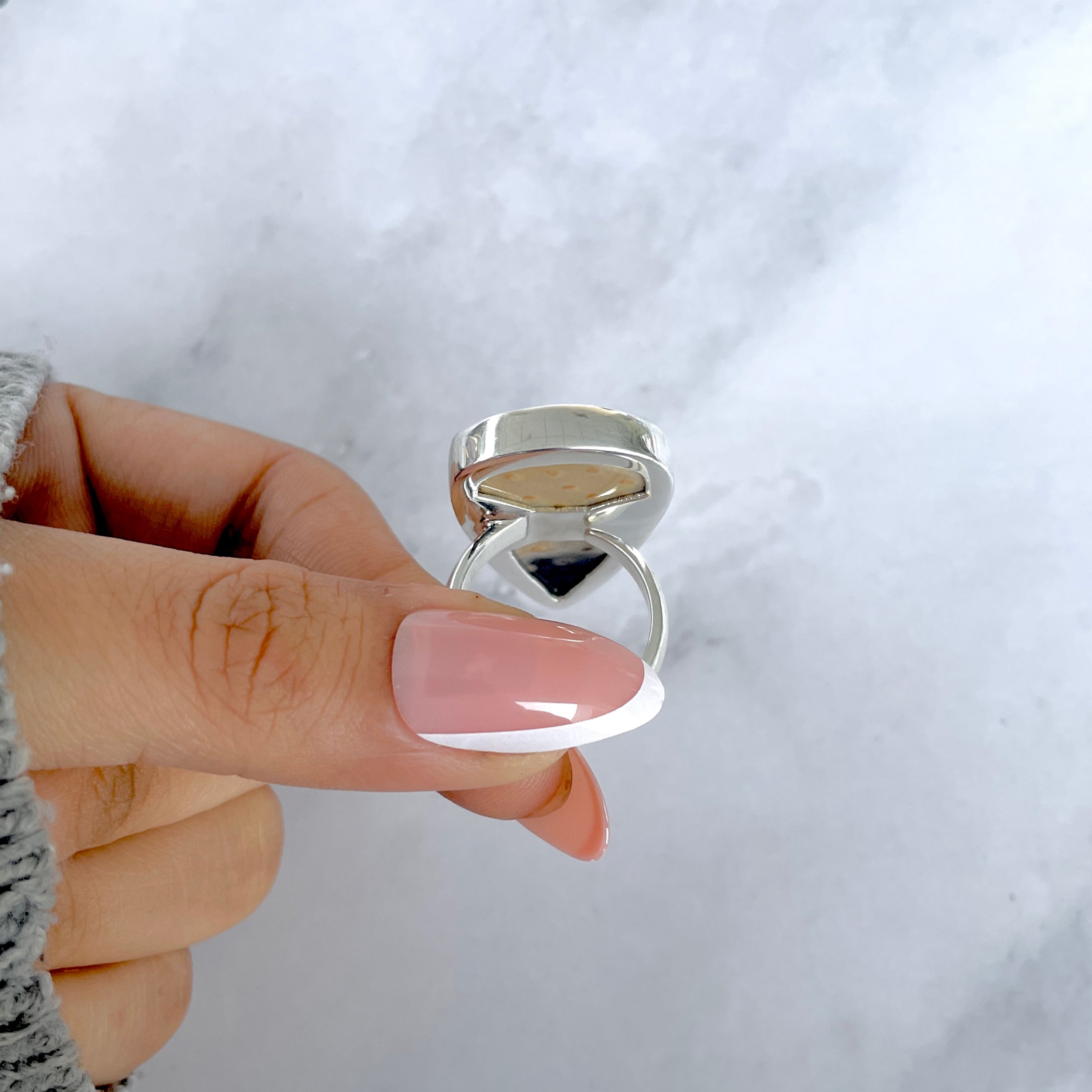 Plumroot Agate Adjustable Ring-(PTJ-R-60.)