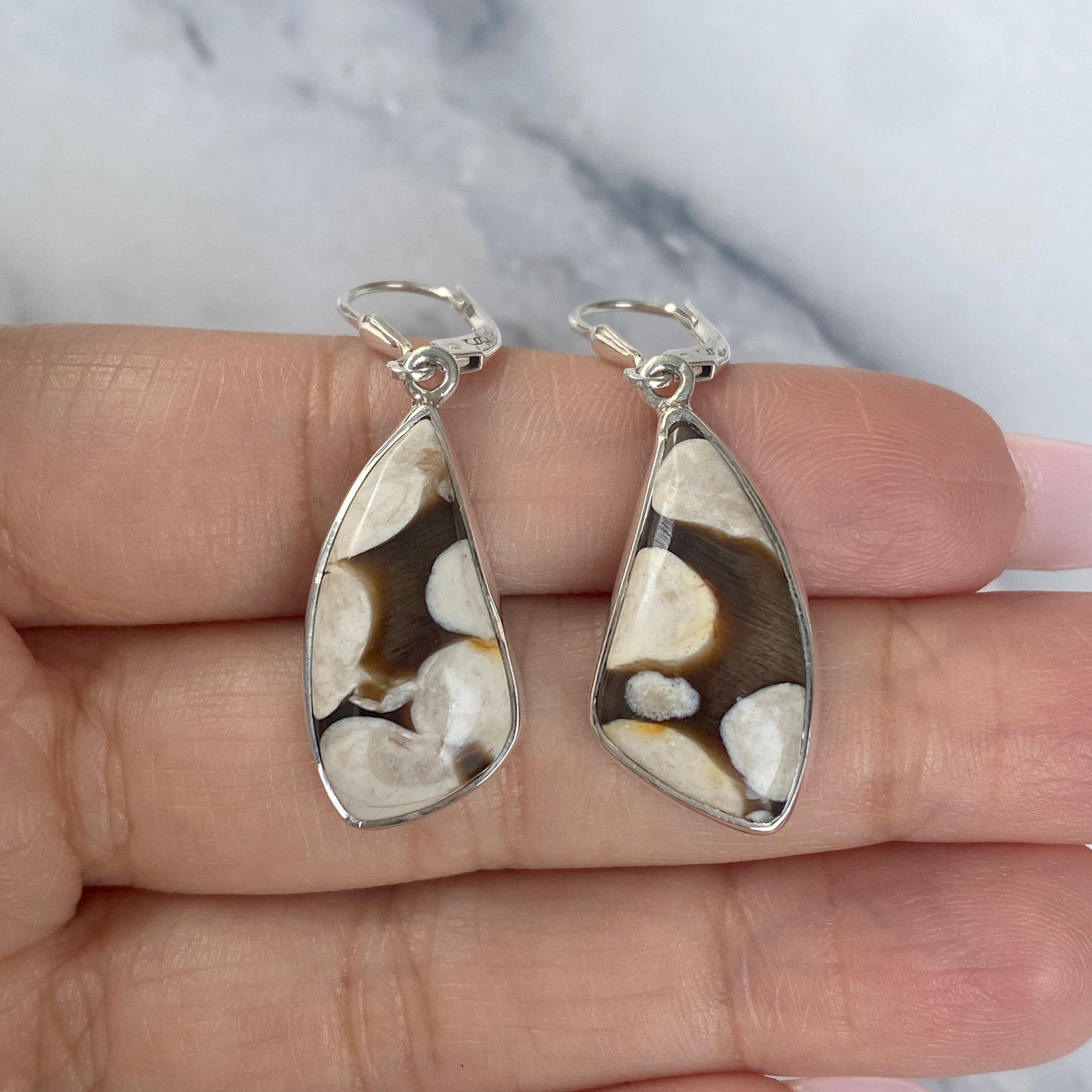 Peanutwood Jasper Earring-(PWJ-E-13.)