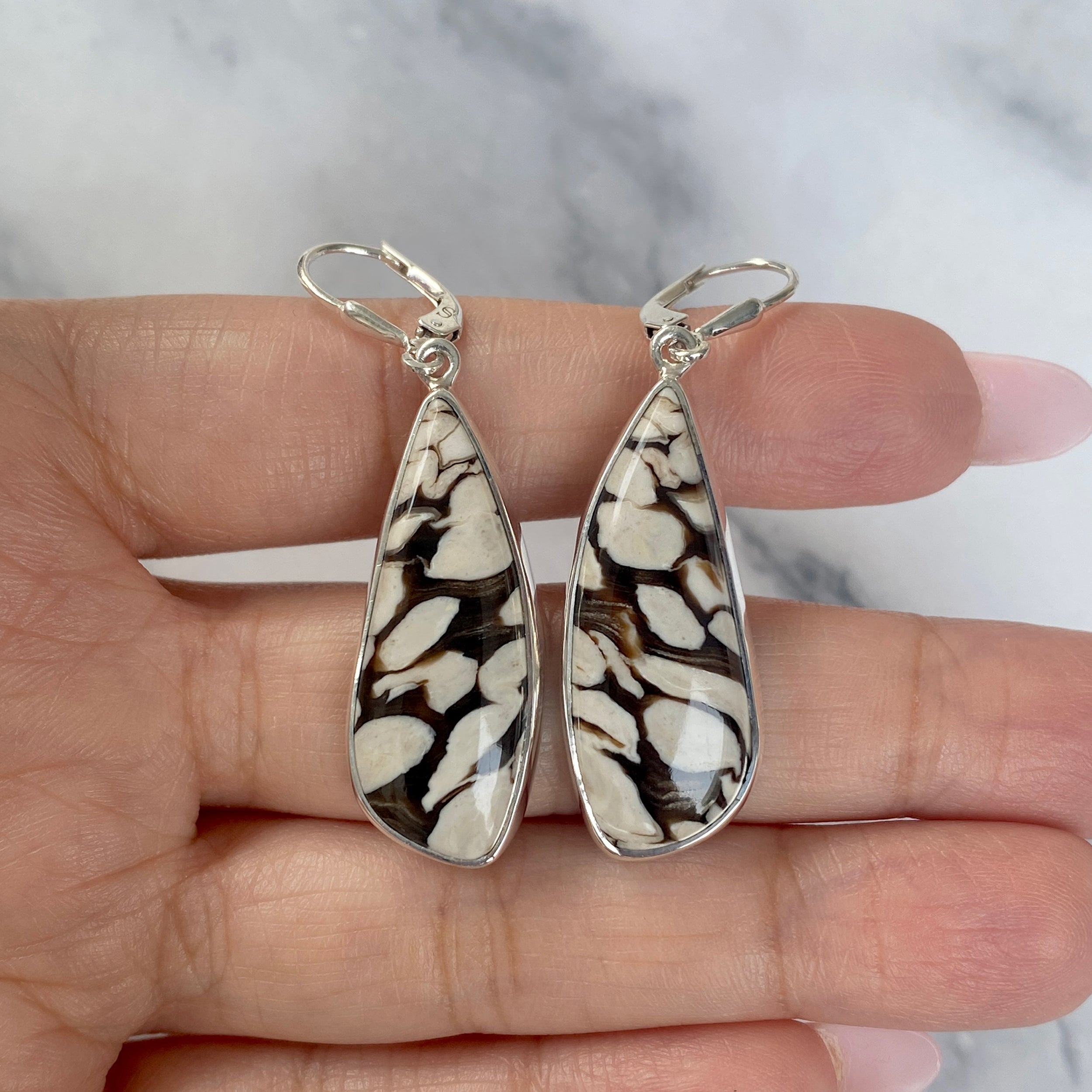 Peanutwood Jasper Earring-(PWJ-E-20.)