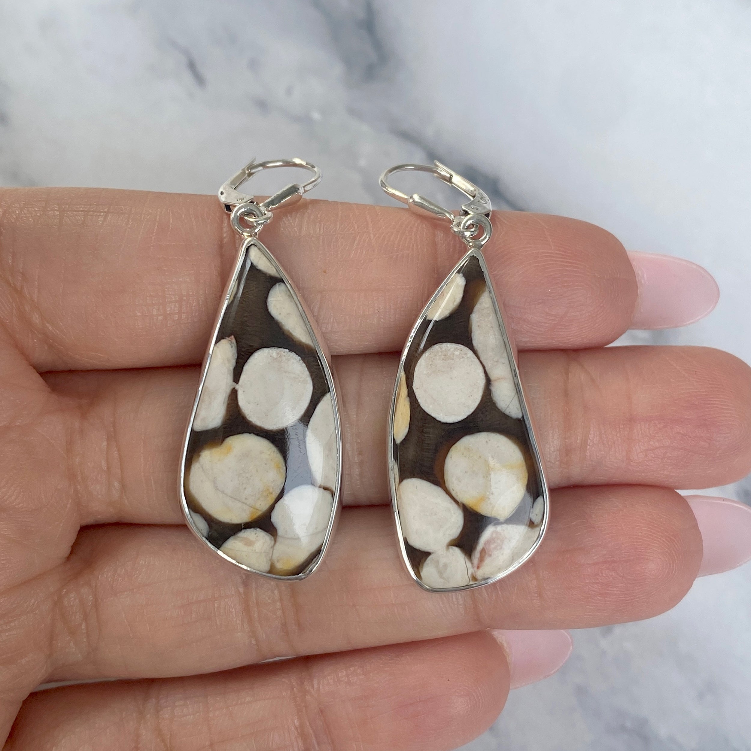 Peanutwood Jasper Earring-(PWJ-E-5.)