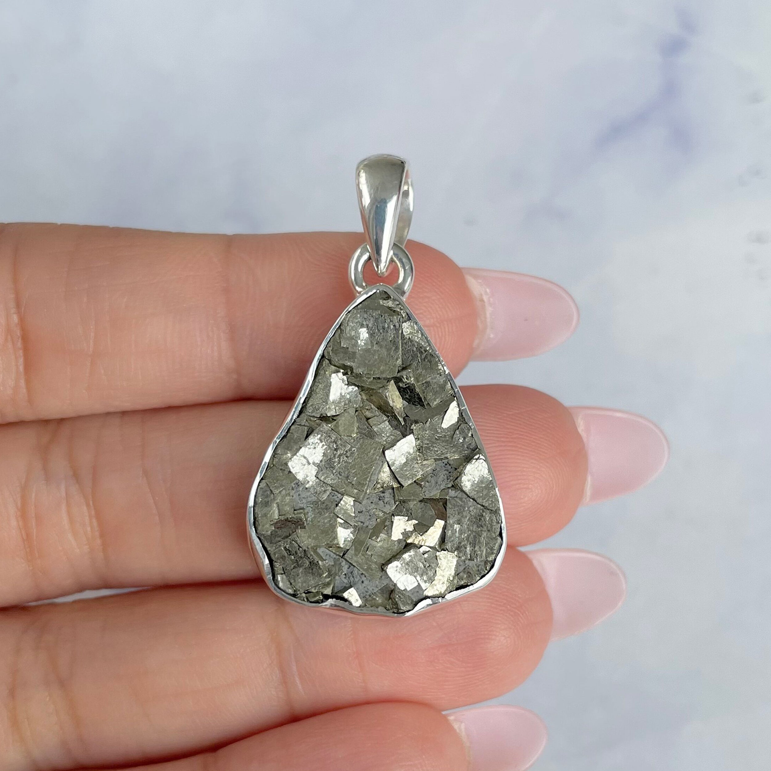 Pyrite Druzy Pendant-(PYR-P-28.)