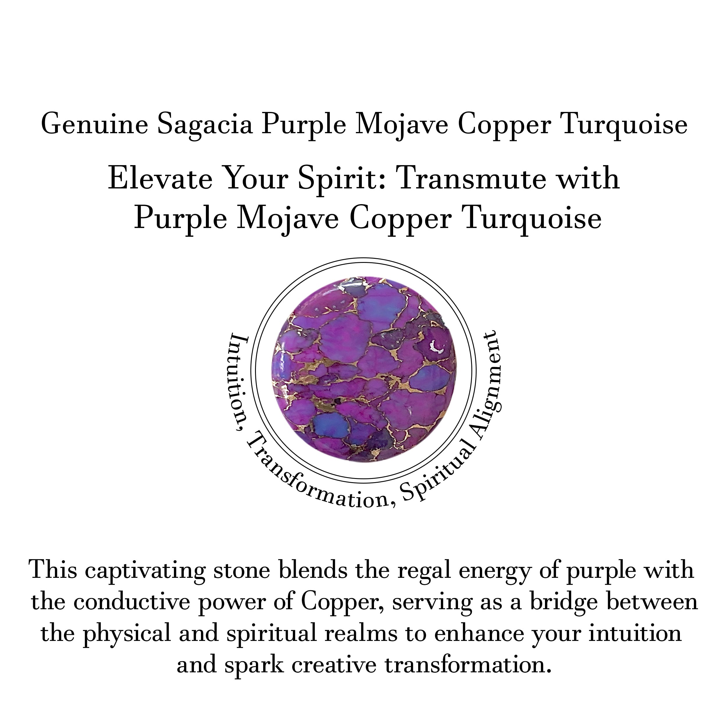 Purple Mojave Copper Turquoise Pendant-(PCT-P-9.)