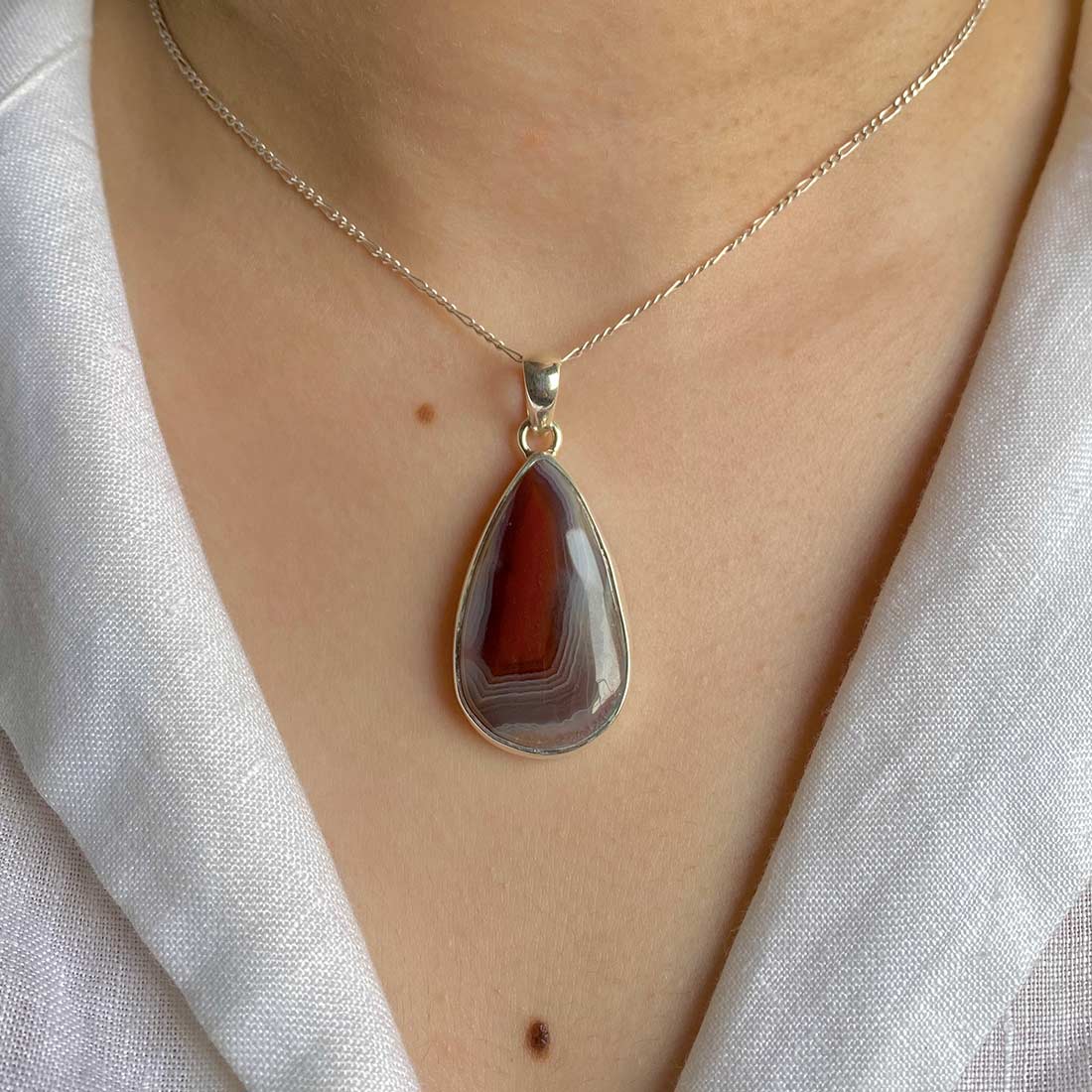 Botswana Agate Pendant-(RBA-P-1.)