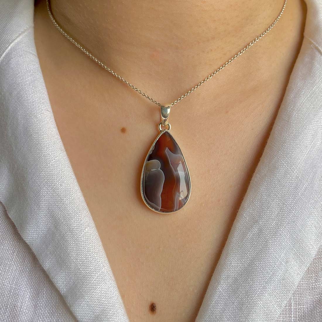 Botswana Agate Pendant-(RBA-P-3.)
