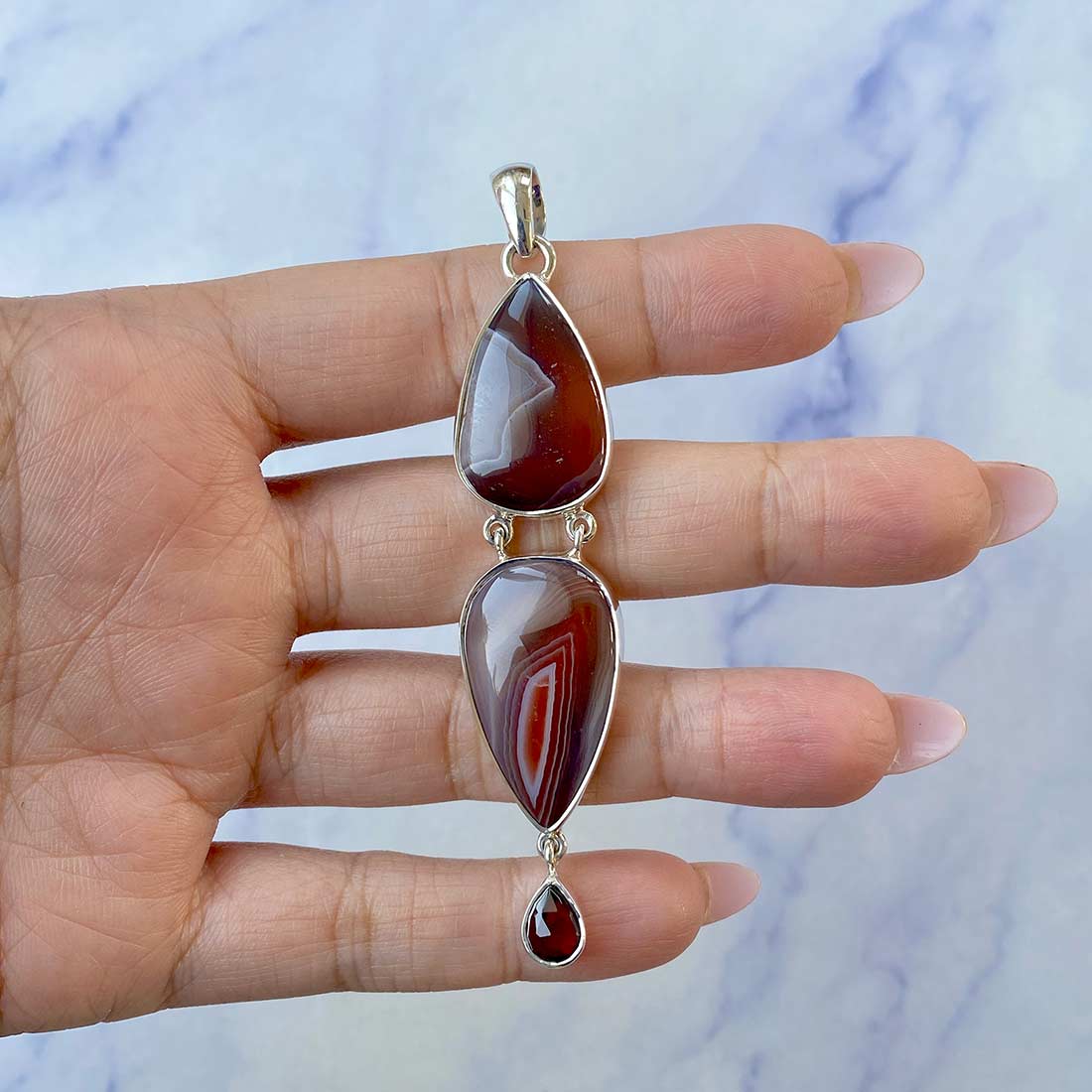 Botswana Agate Pendant-(RBA-P-34.)