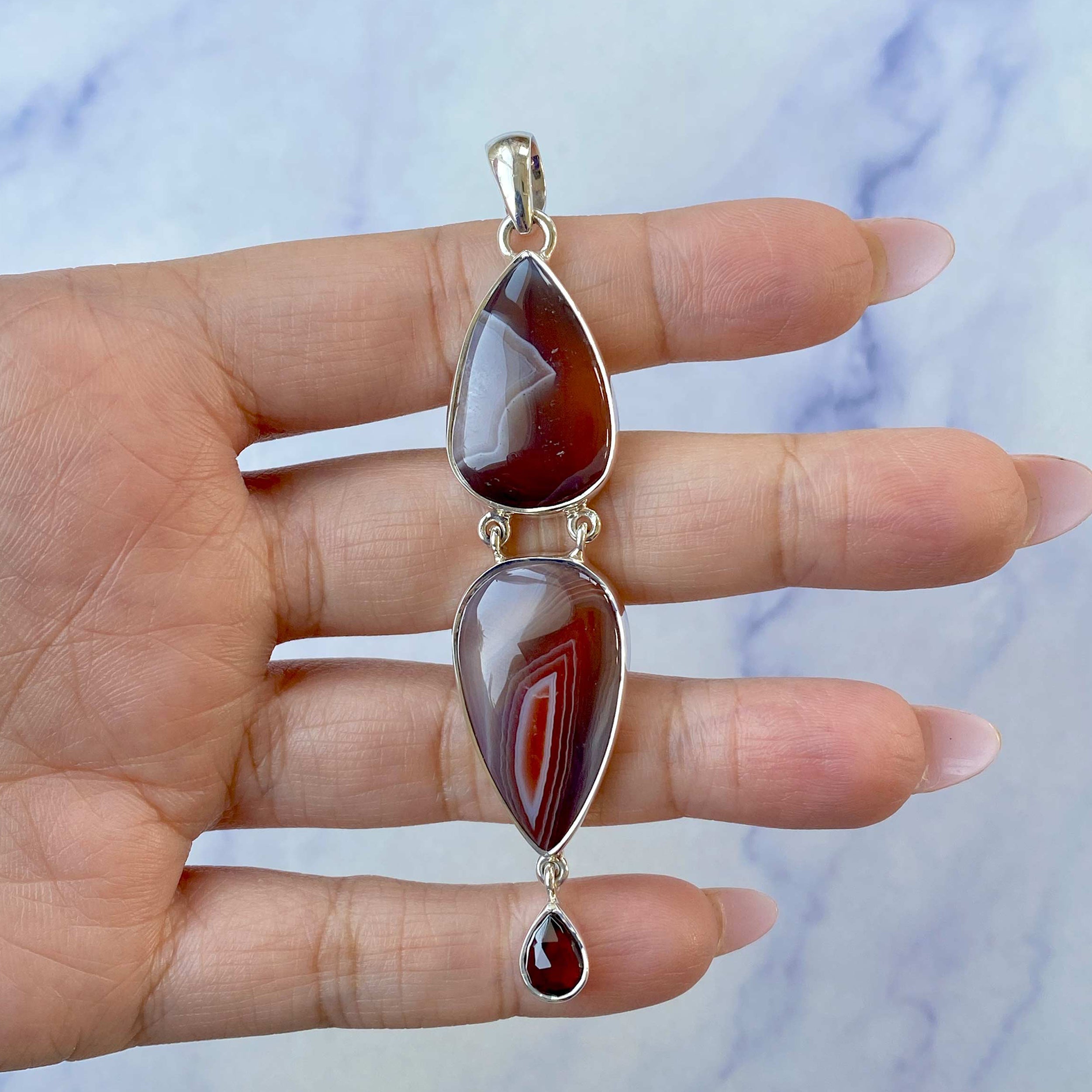 Botswana Agate Pendant-(RBA-P-34.)