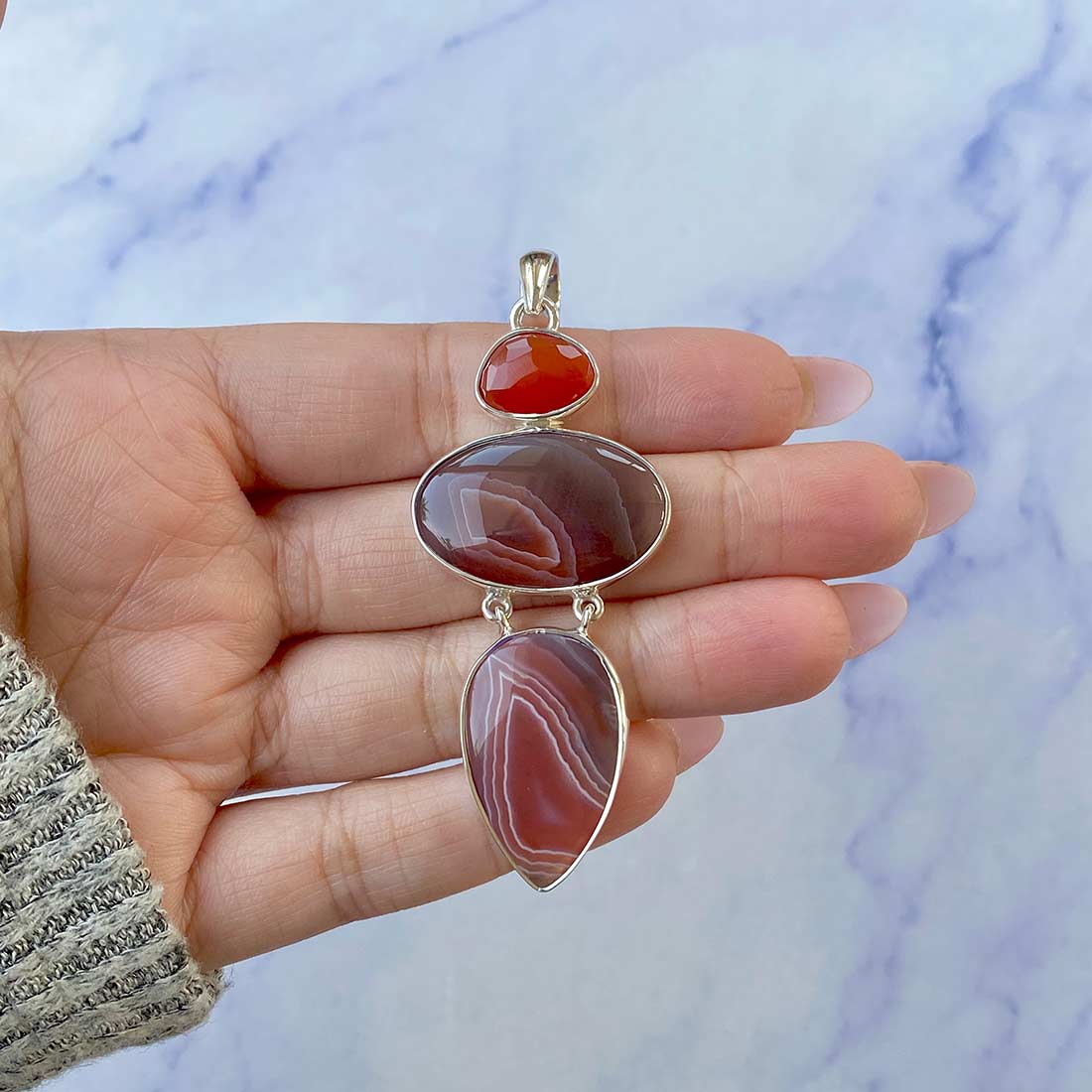 Botswana Agate Pendant-(RBA-P-35.)