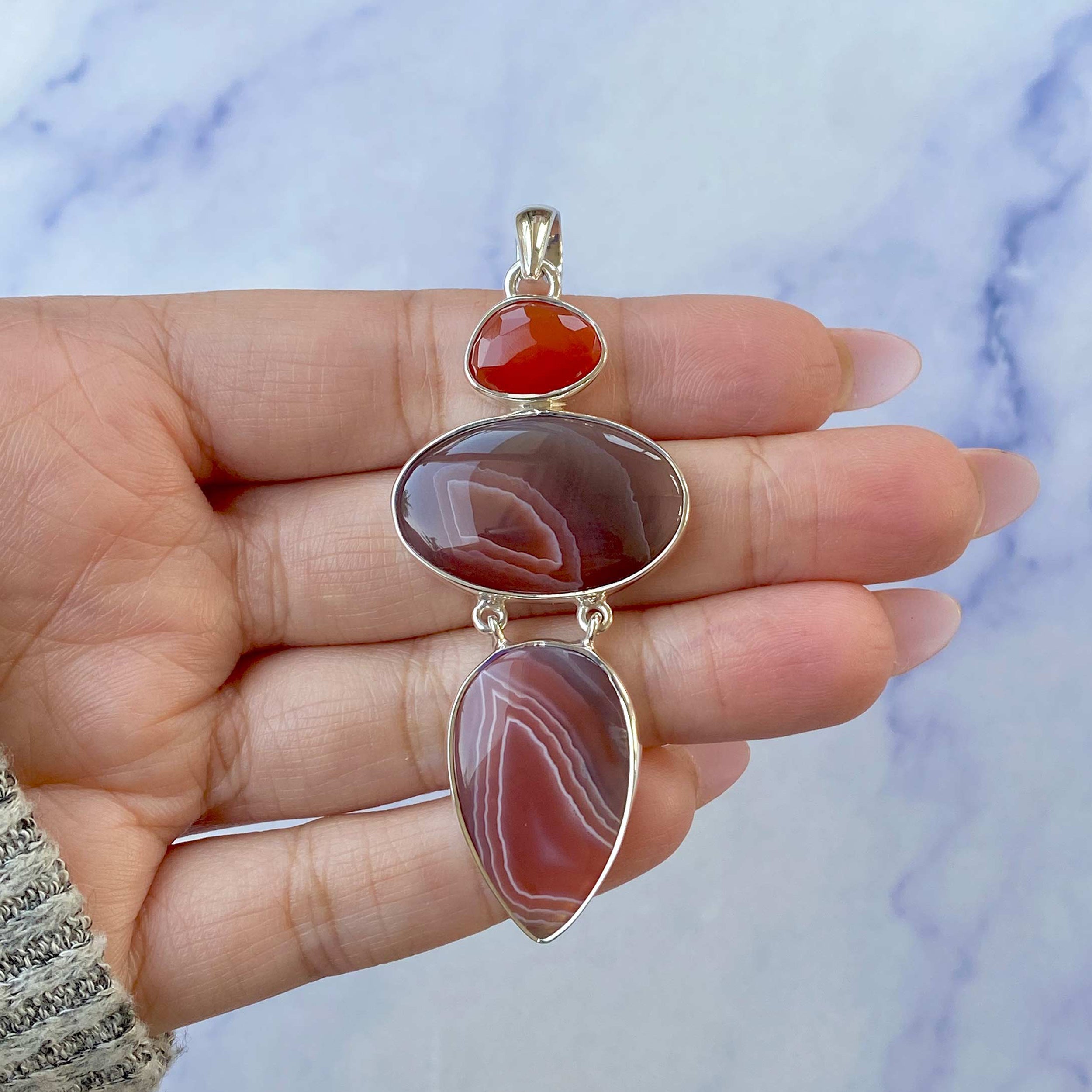 Botswana Agate Pendant-(RBA-P-35.)