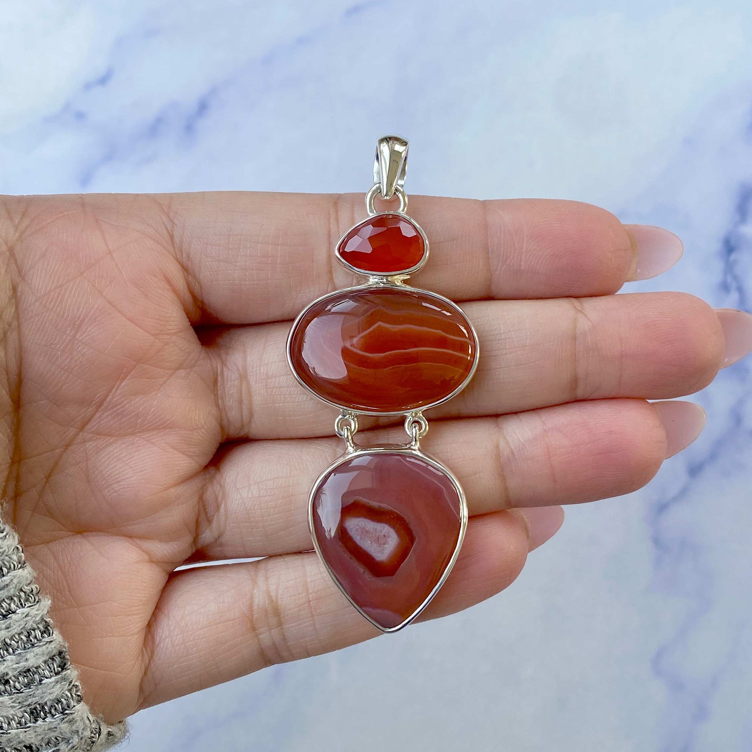 Botswana Agate Pendant-(RBA-P-37.)