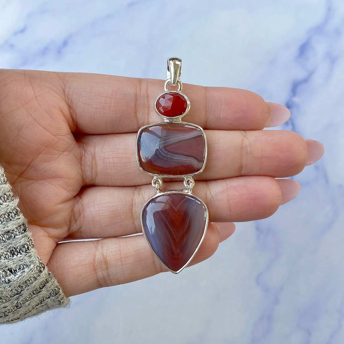 Botswana Agate Pendant-(RBA-P-39.)