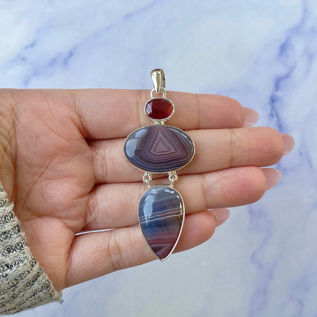 Botswana Agate Pendant-(RBA-P-40.)