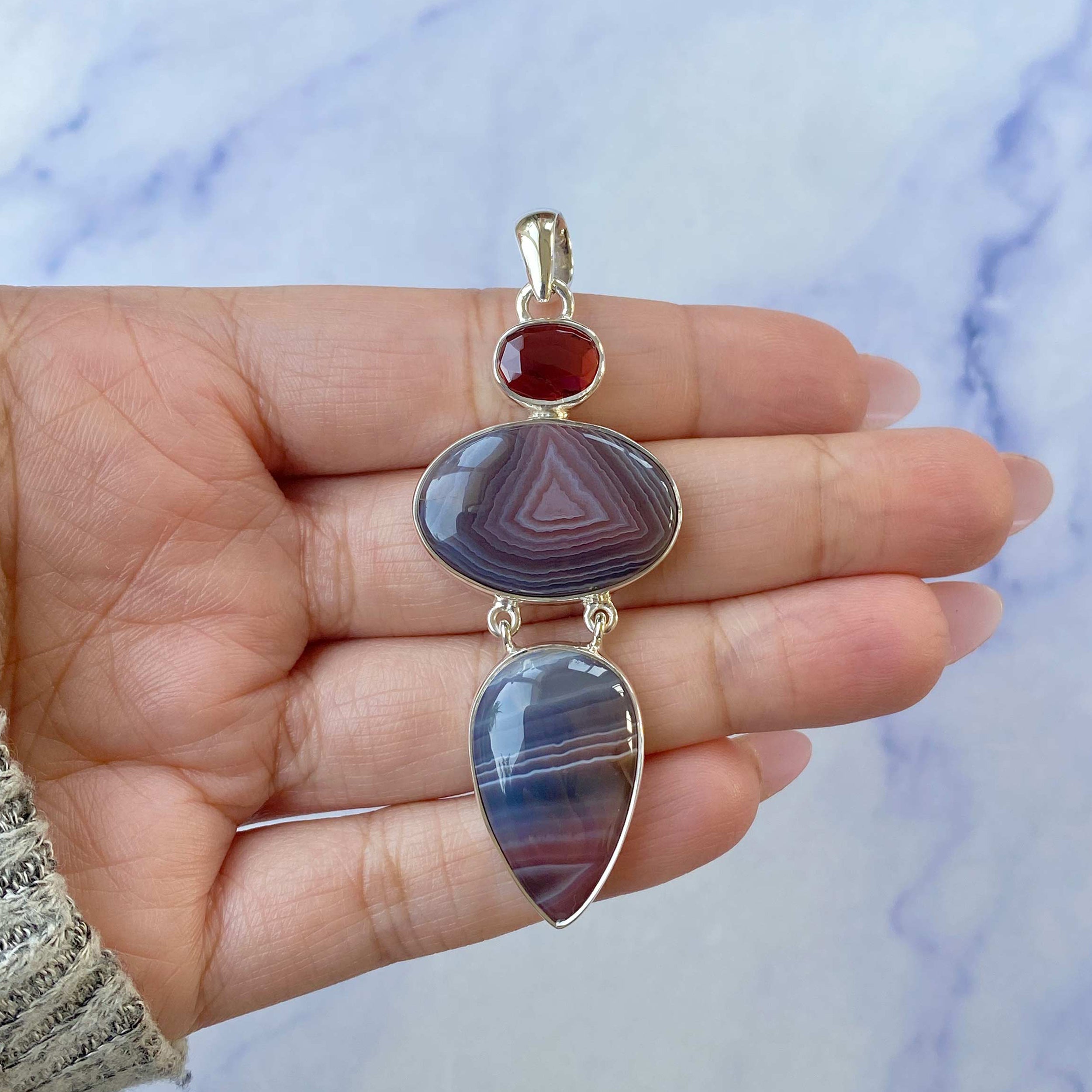 Botswana Agate Pendant-(RBA-P-40.)