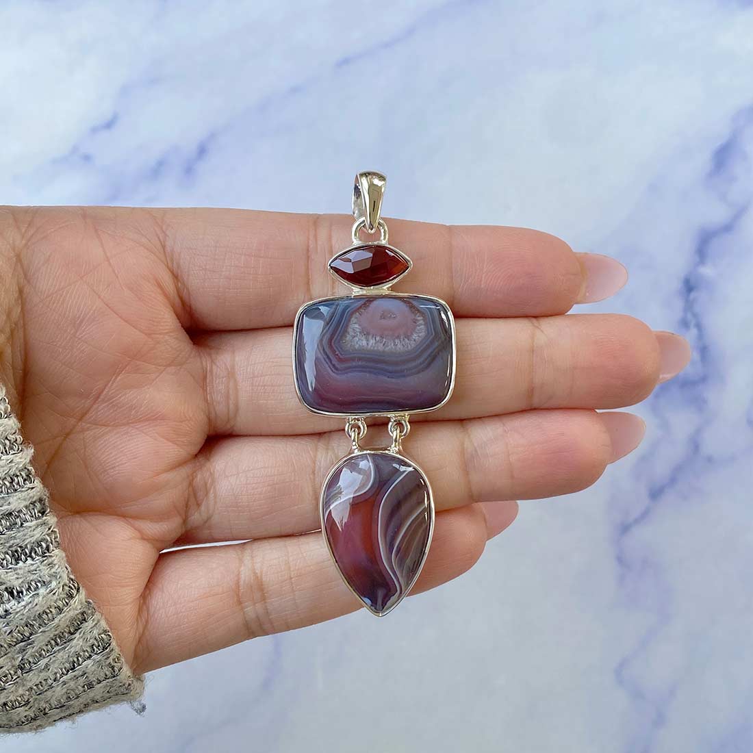 Botswana Agate Pendant-(RBA-P-41.)