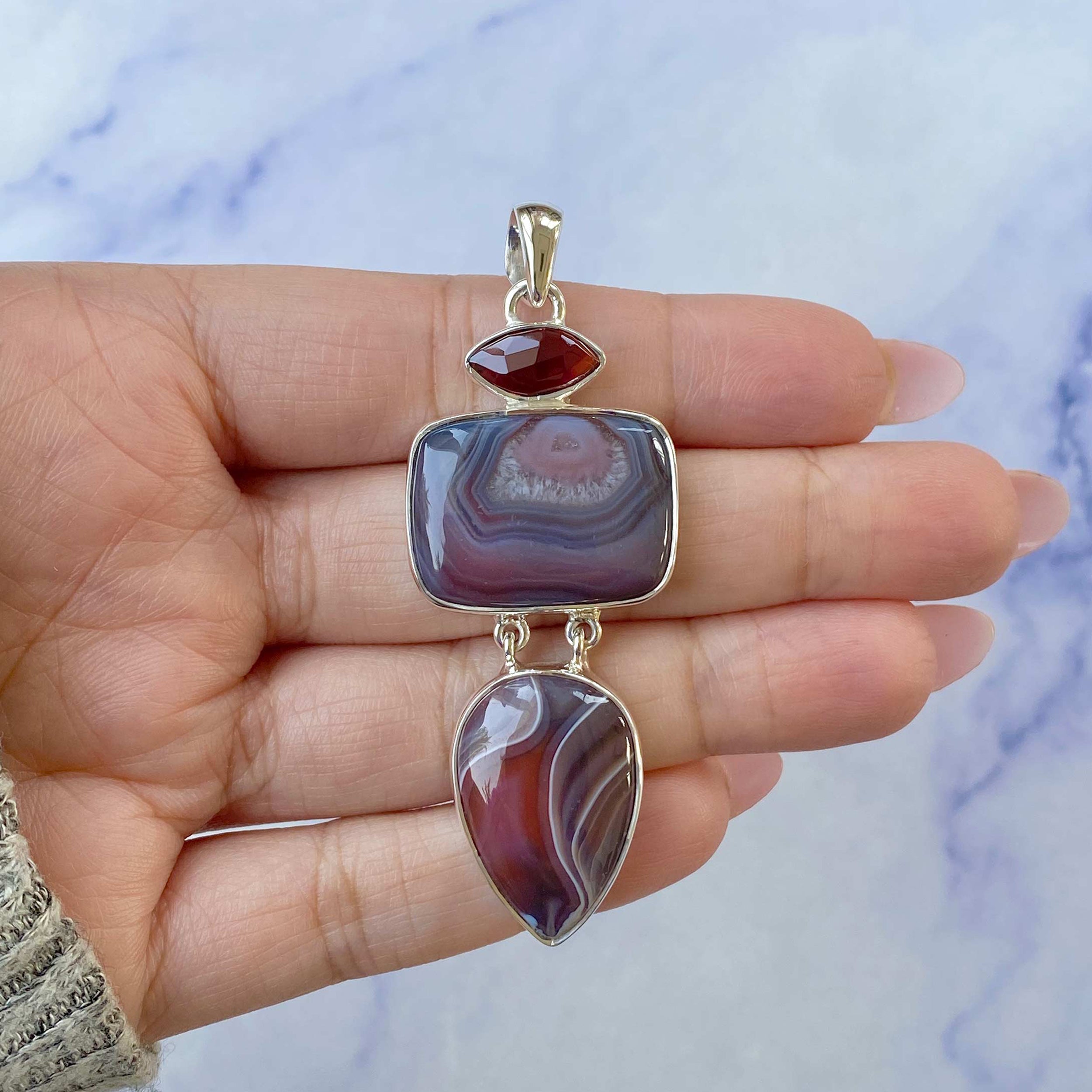 Botswana Agate Pendant-(RBA-P-41.)