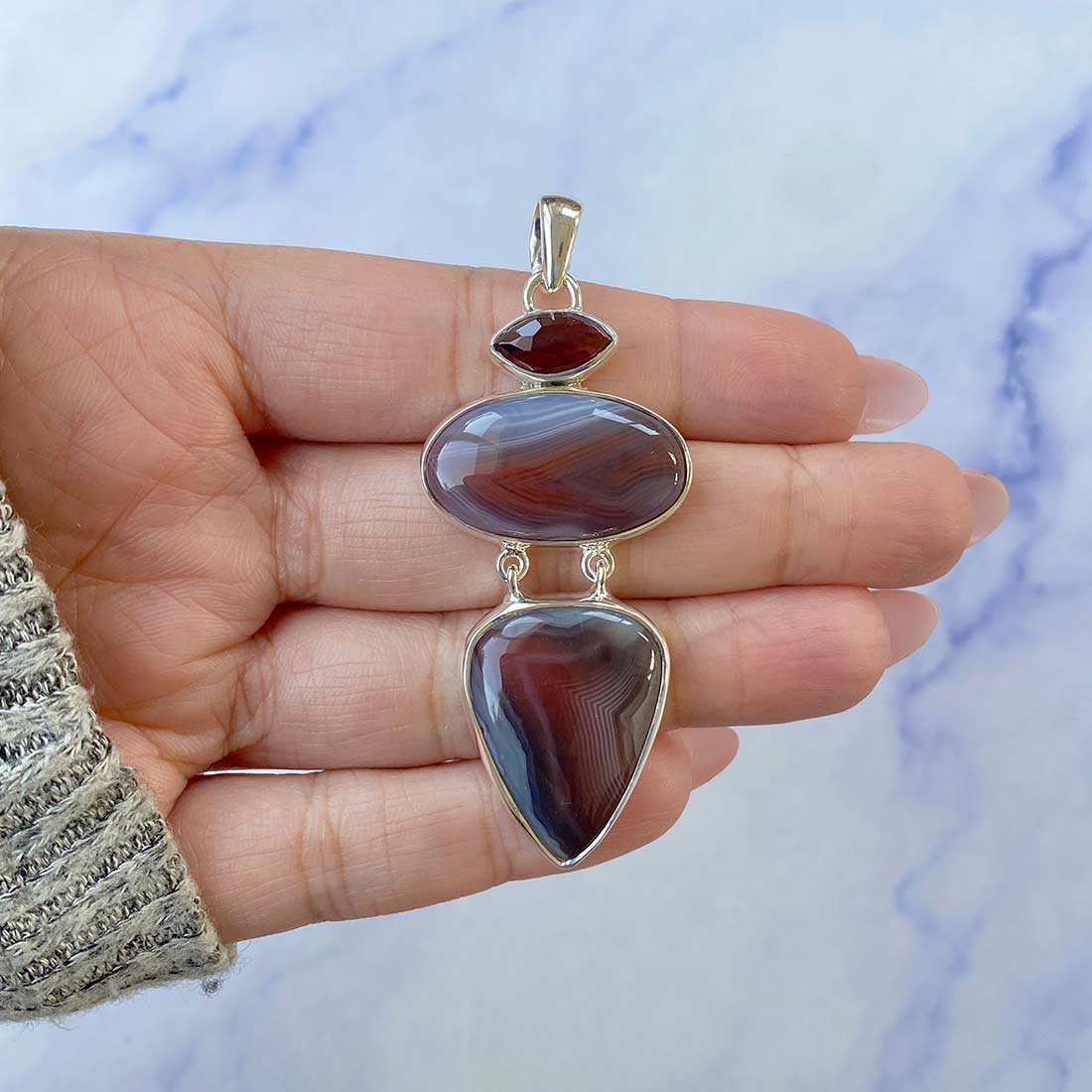 Botswana Agate Pendant-(RBA-P-42.)