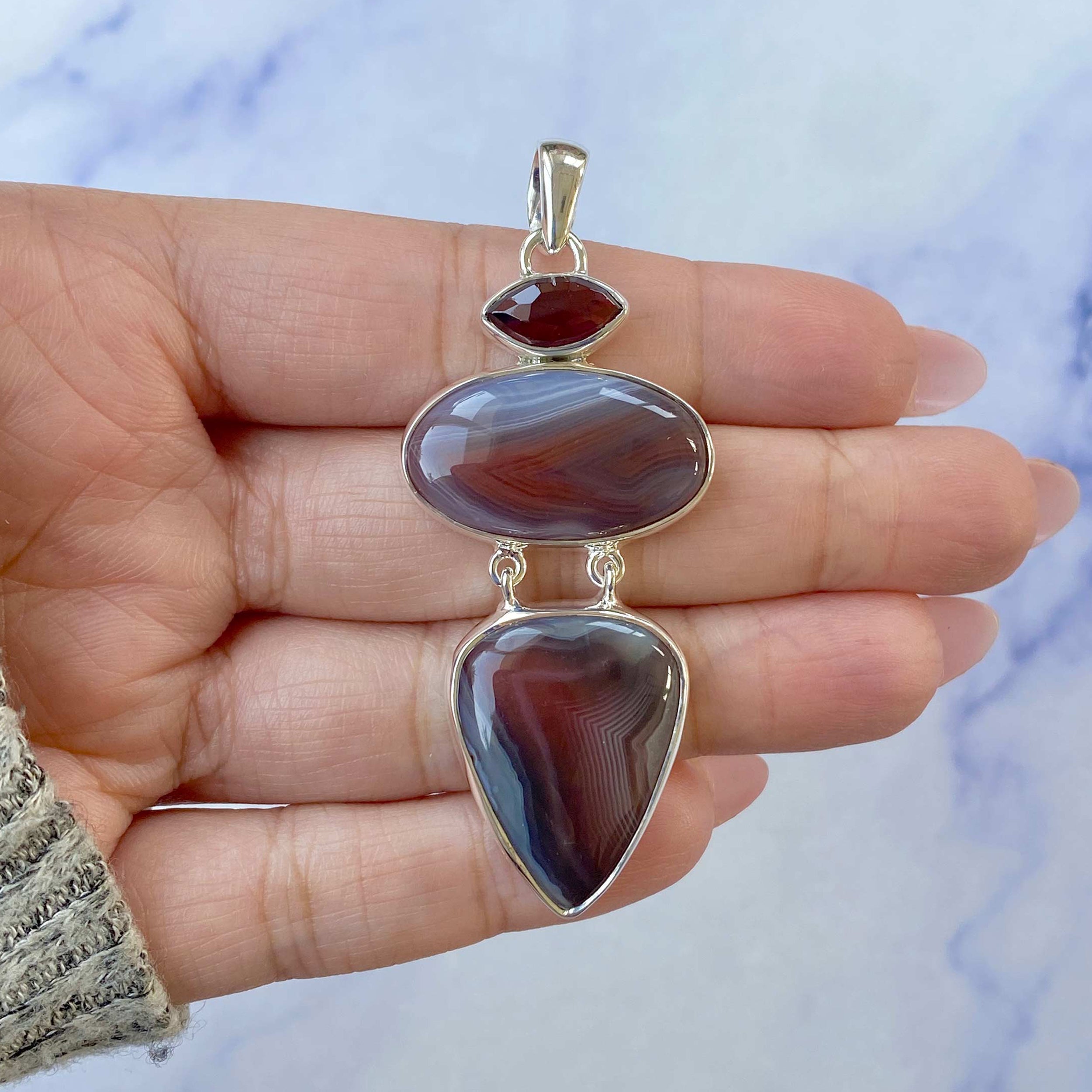 Botswana Agate Pendant-(RBA-P-42.)